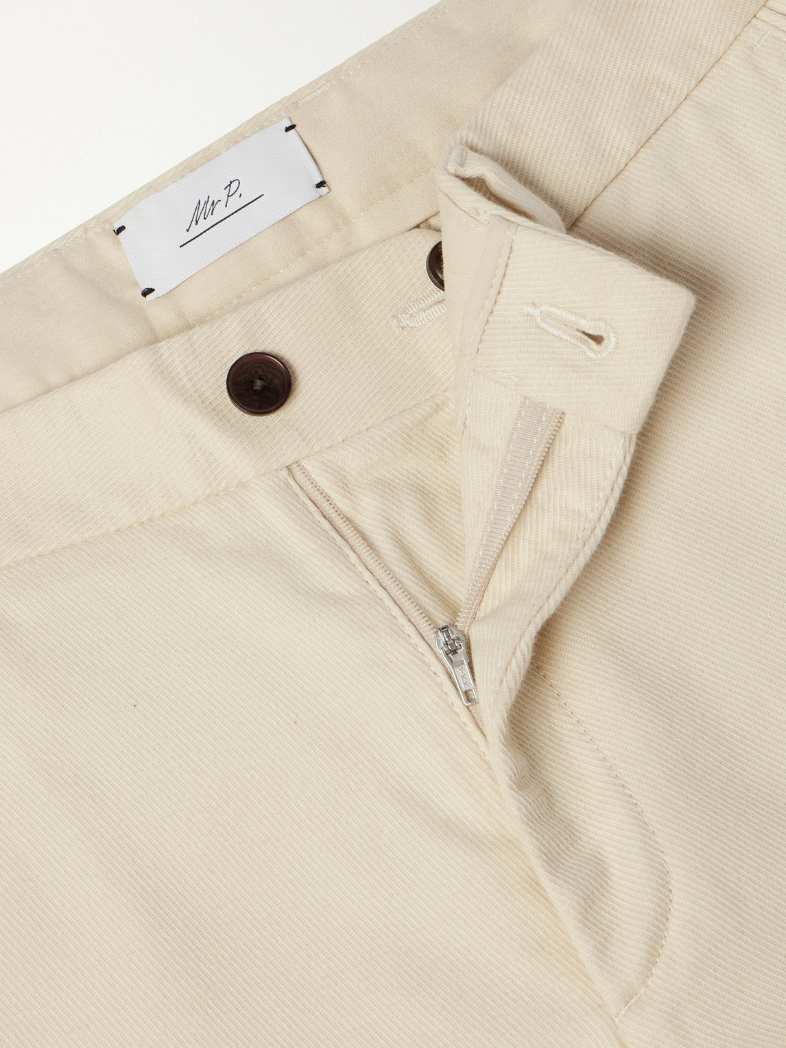 Mr P. - Straight-Leg Cotton And Cashmere-Blend Twill Trouser