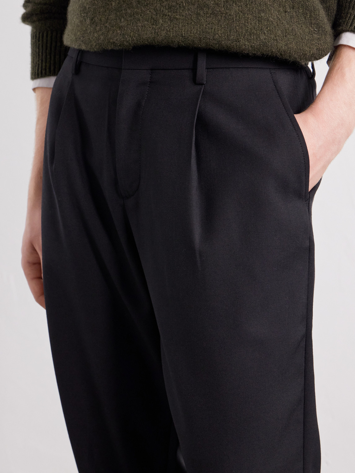 Mr P. - Wide-Leg Pleated Wool-Fresco Trousers