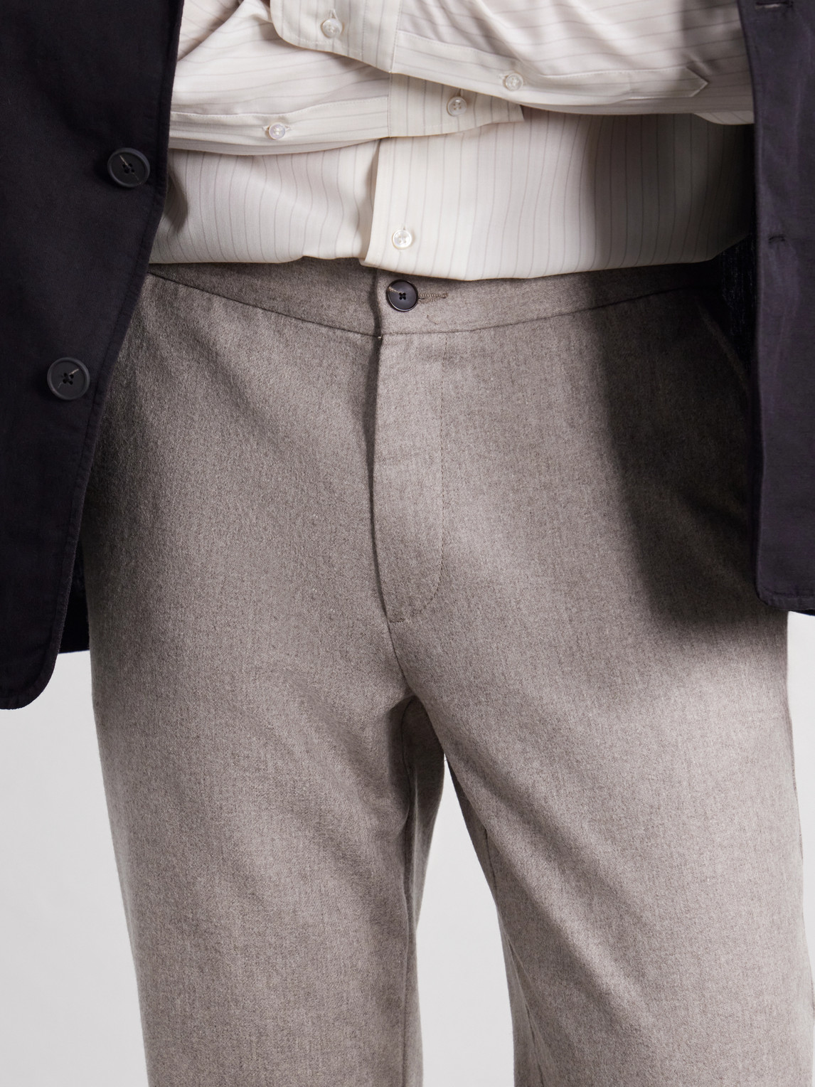 Mr P. - Straight-Leg Wool-Blend Flannel Trousers