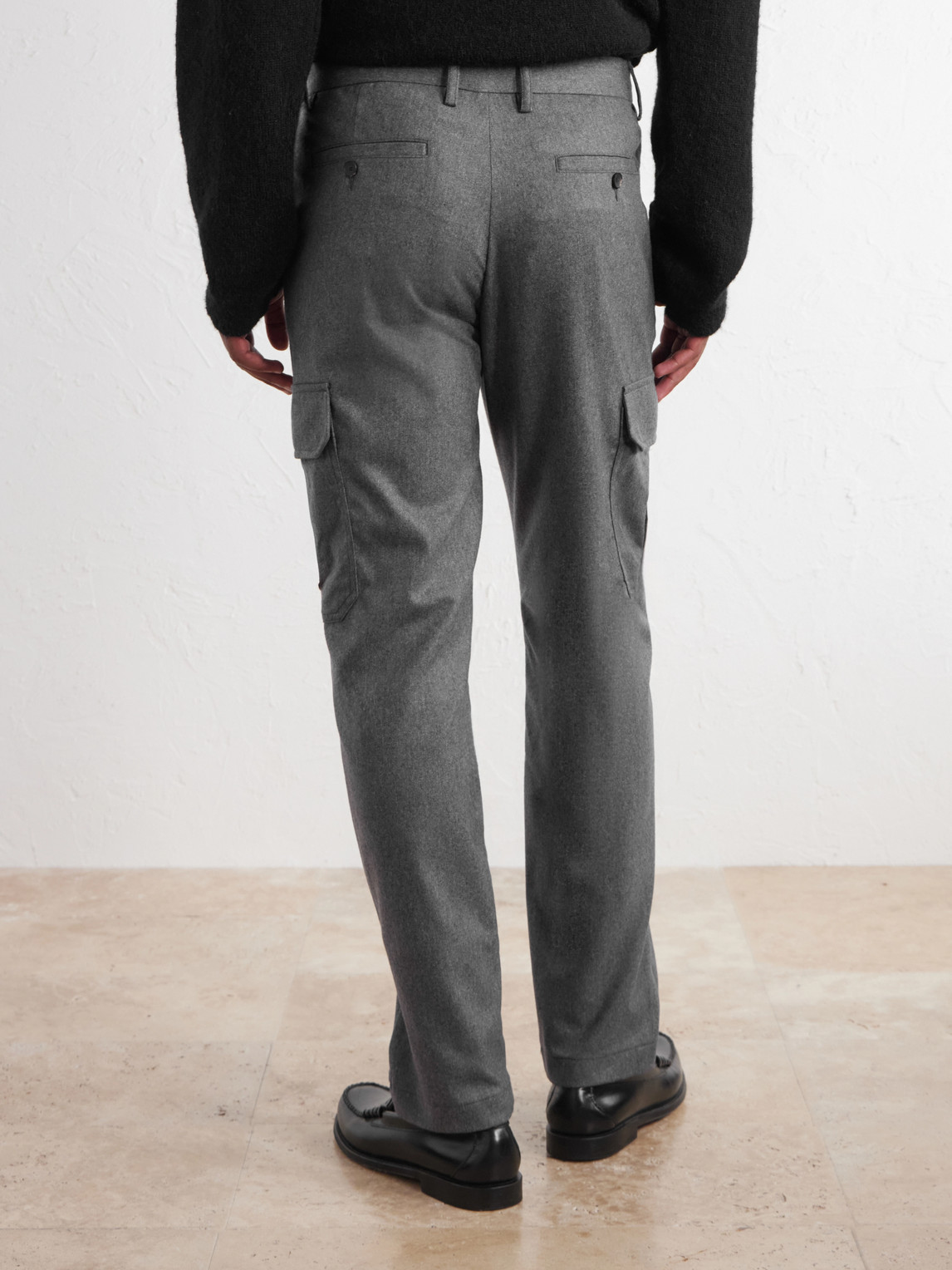Mr P. - Straight-Leg Wool-Flannel Cargo Trousers