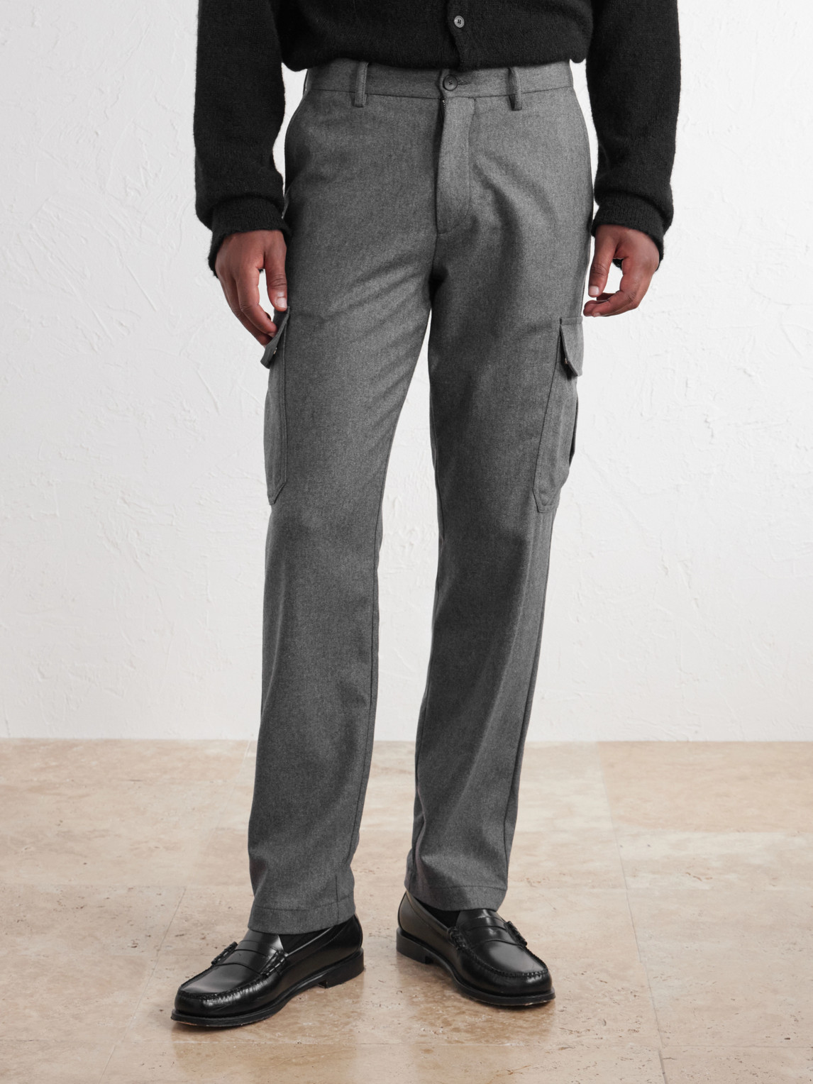 Mr P. - Straight-Leg Wool-Flannel Cargo Trousers