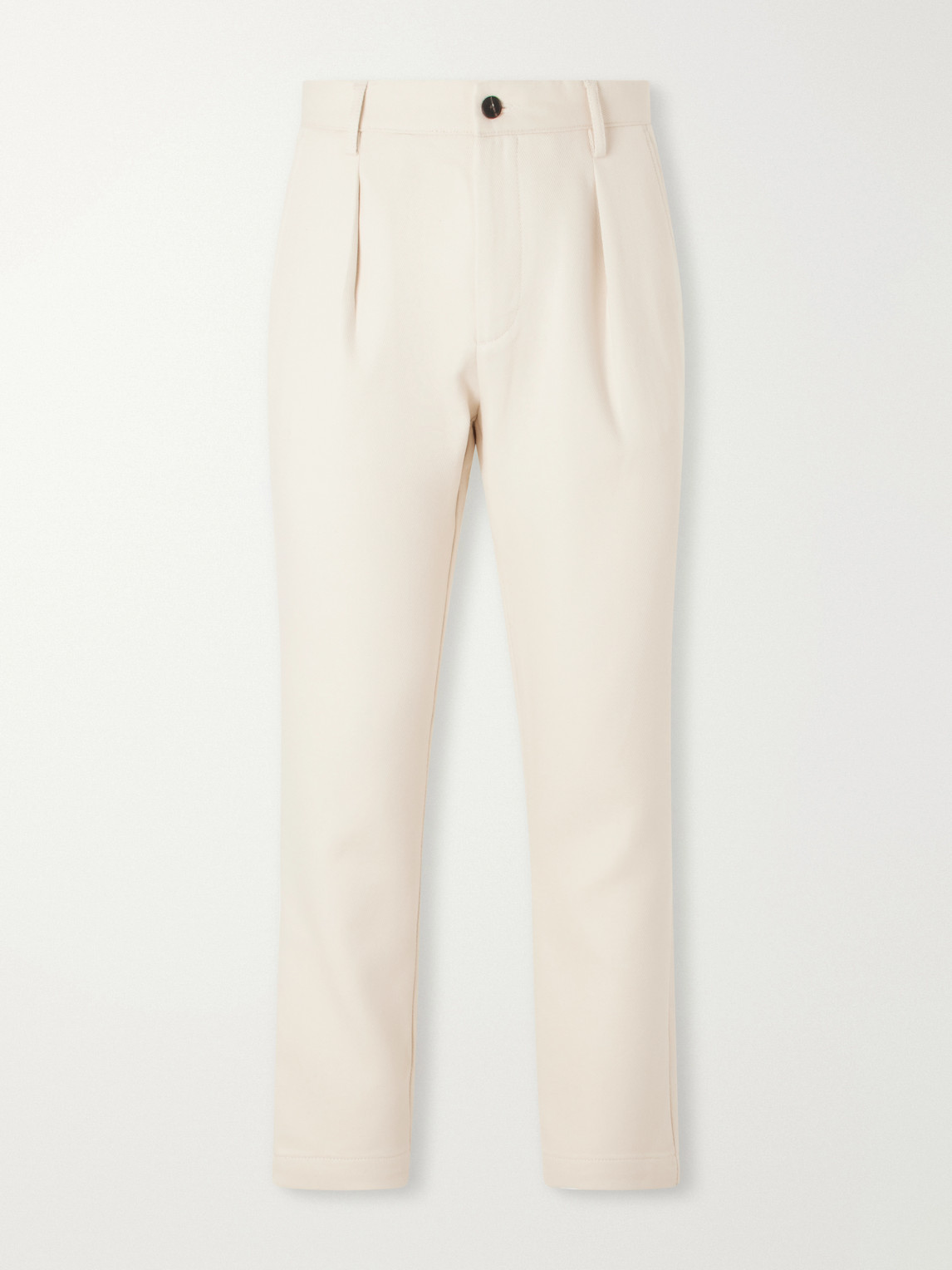 Mr P. – Tapered Pleated Cotton and Cashmere-Blend Trousers