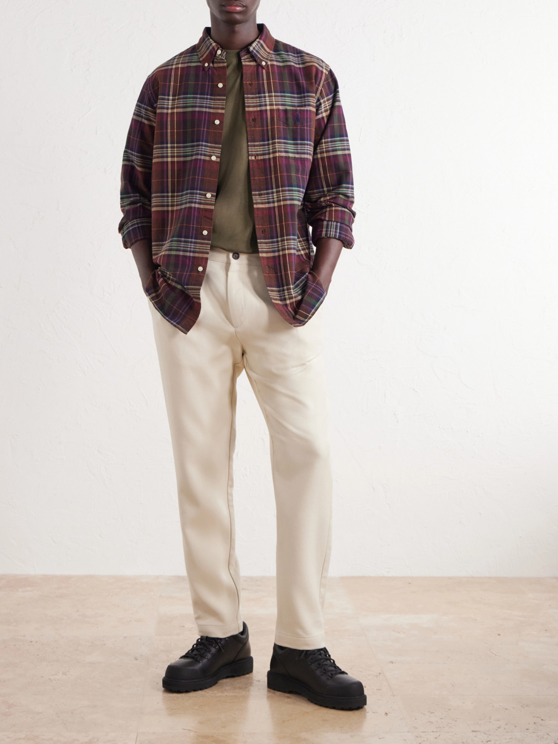 Mr P. - Tapered Pleated Cotton And Cashmere-Blend Trousers