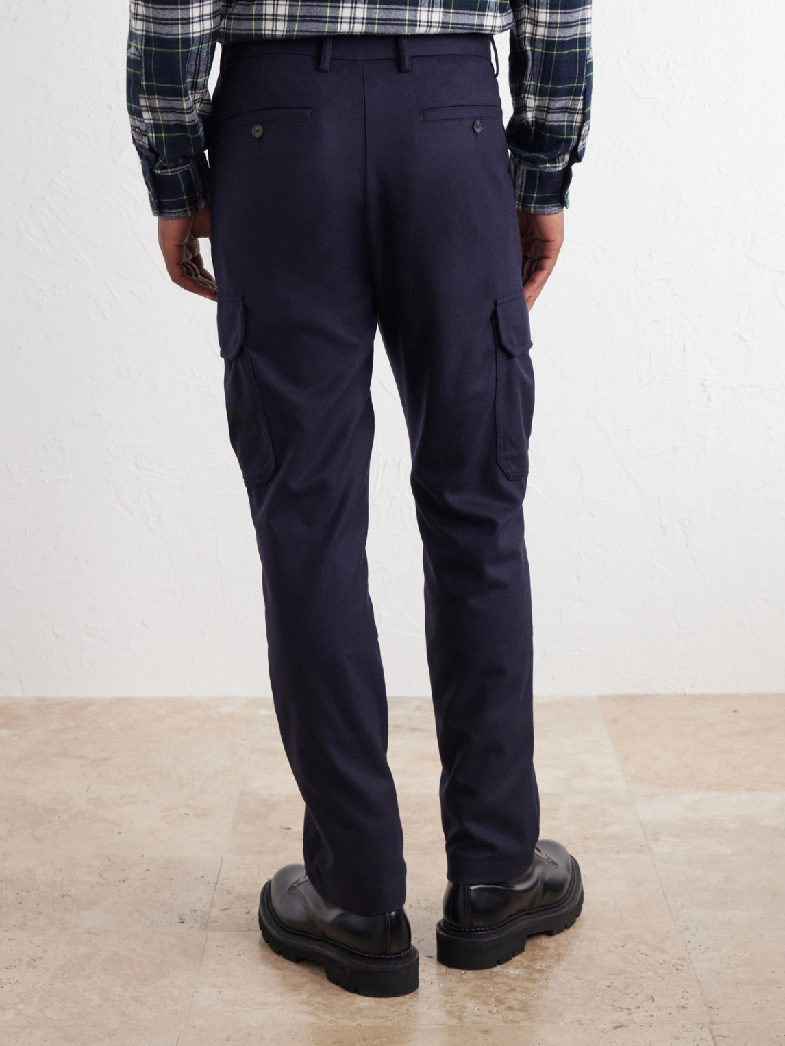 Mr P. - Straight-Leg Wool-Flannel Cargo Trousers