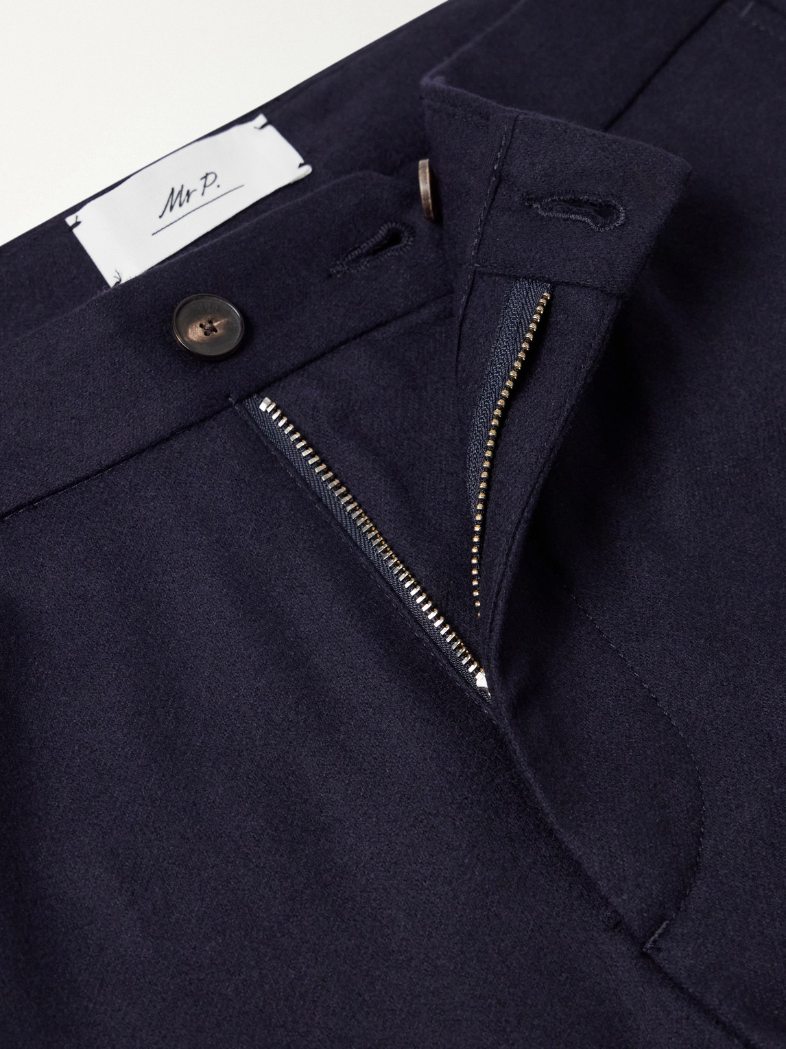 Mr P. - Straight-Leg Wool-Flannel Cargo Trousers
