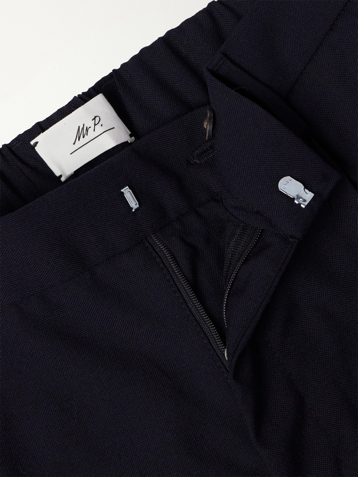 Mr P. - Wide-Leg Pleated Wool-Fresco Trousers