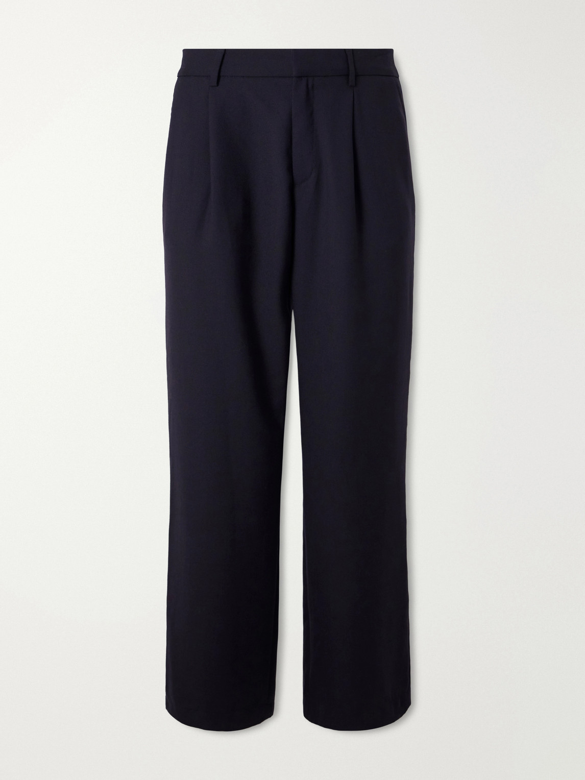 Mr P. - Wide-Leg Pleated Wool-Fresco Trousers