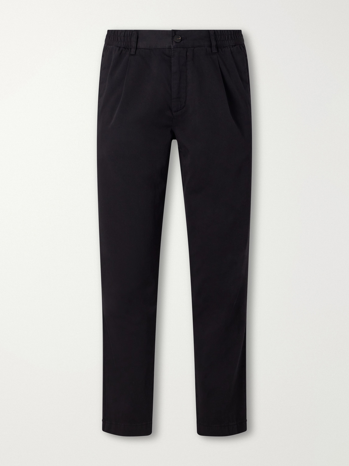 Mr P. - James Pleated Tapered Organic Cotton-Twill Trousers