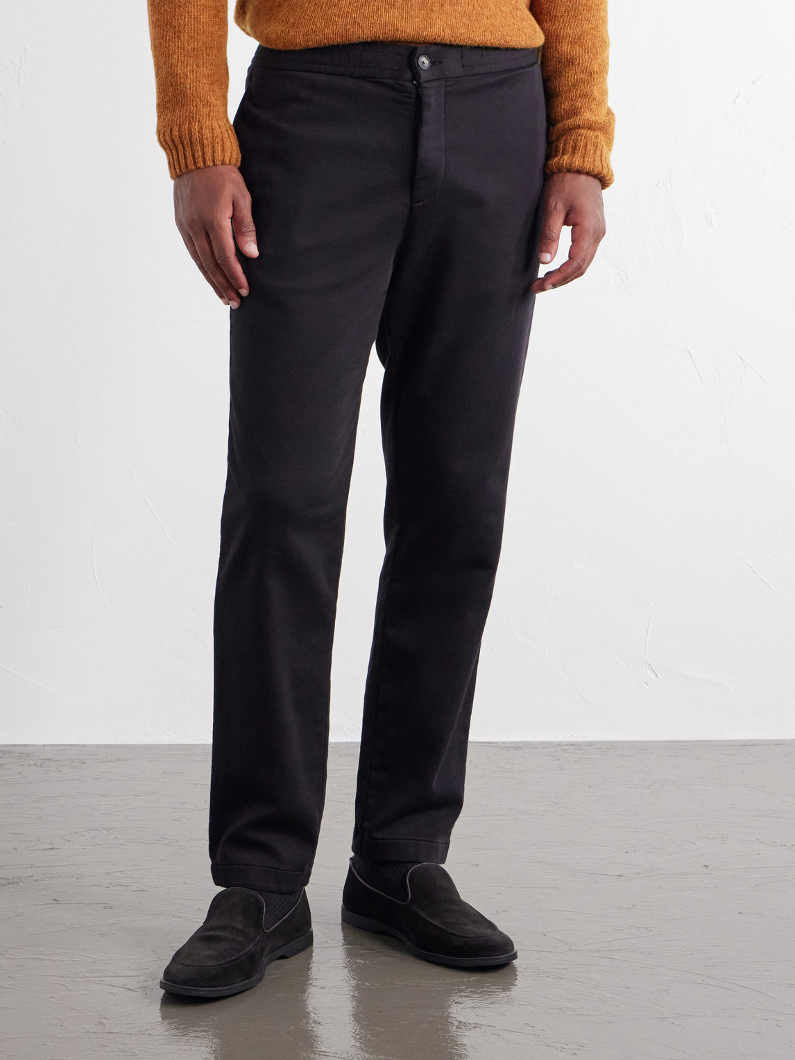 Mr P. - Tapered Cotton-Blend Jersey Drawstring Sweatpants