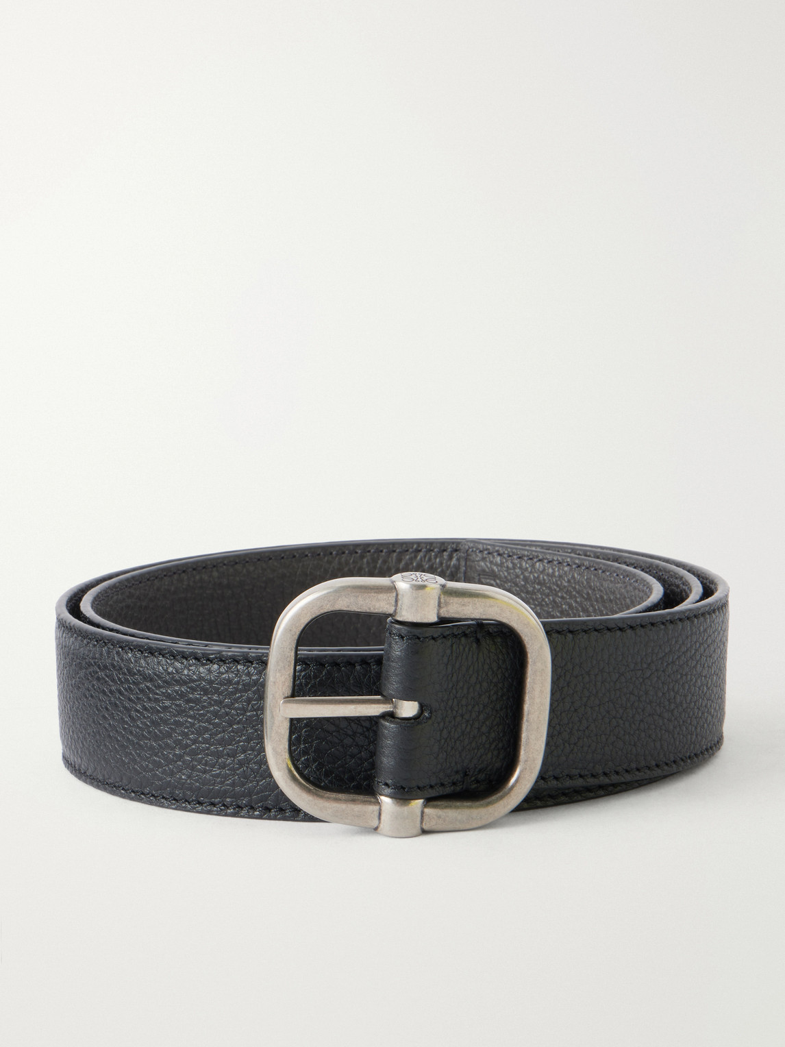 Loewe 3.5cm Reversible Full-grain Leather Belt In Black