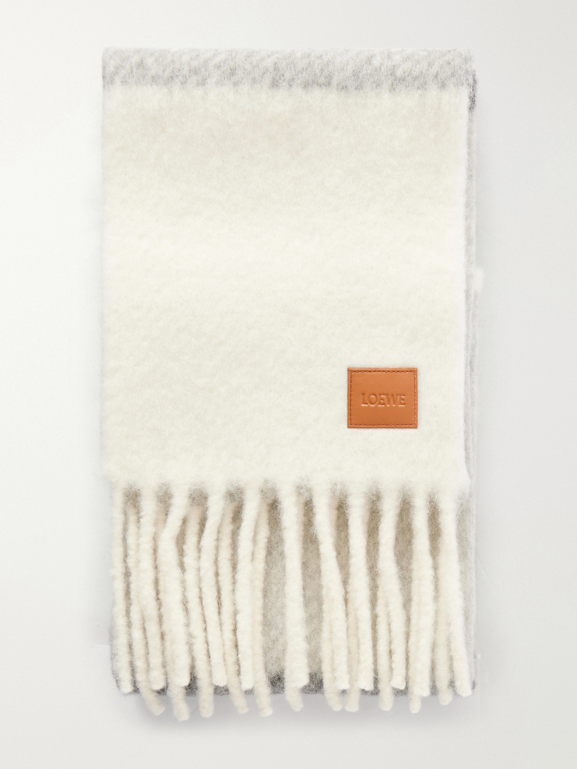 Loewe Fringed Striped Alpaca-Blend Scarf - Men | Thumbnail 5 Loewe Fringed Striped Alpaca-Blend Scarf - Men | Thumbnail 5