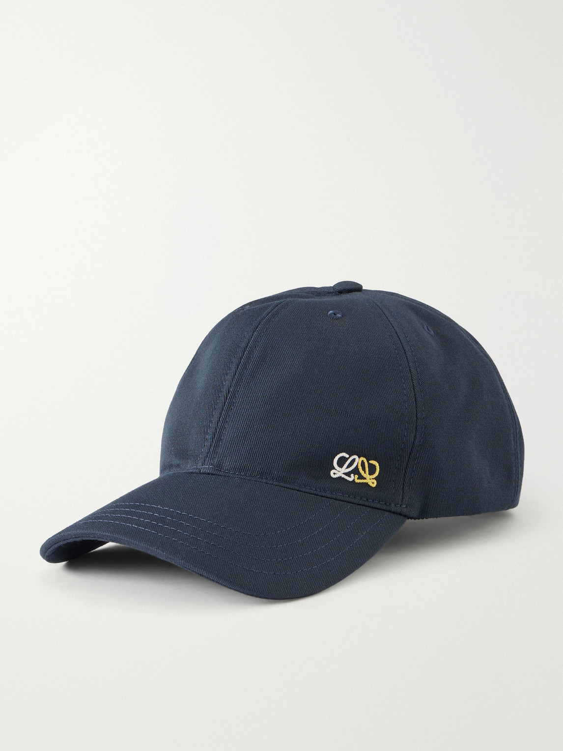 Loewe Logo-appliquéd Cotton Baseball Cap In Blue