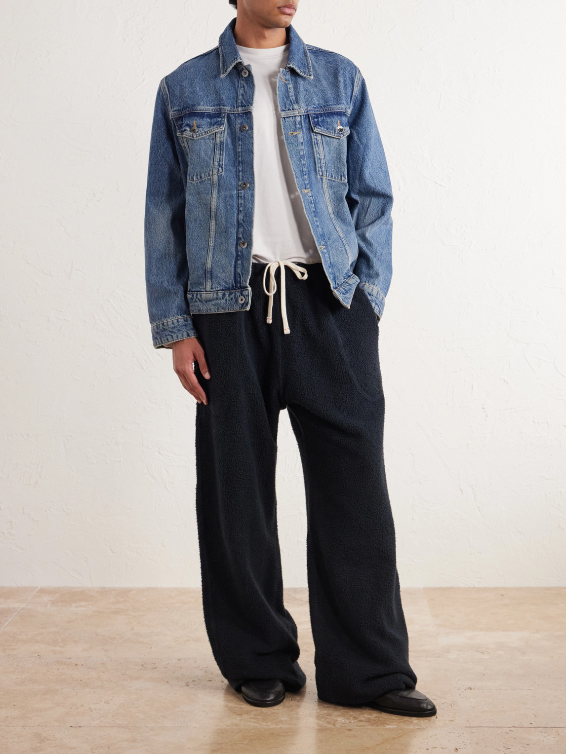 Straight-Leg Cotton-Fleece Sweatpants