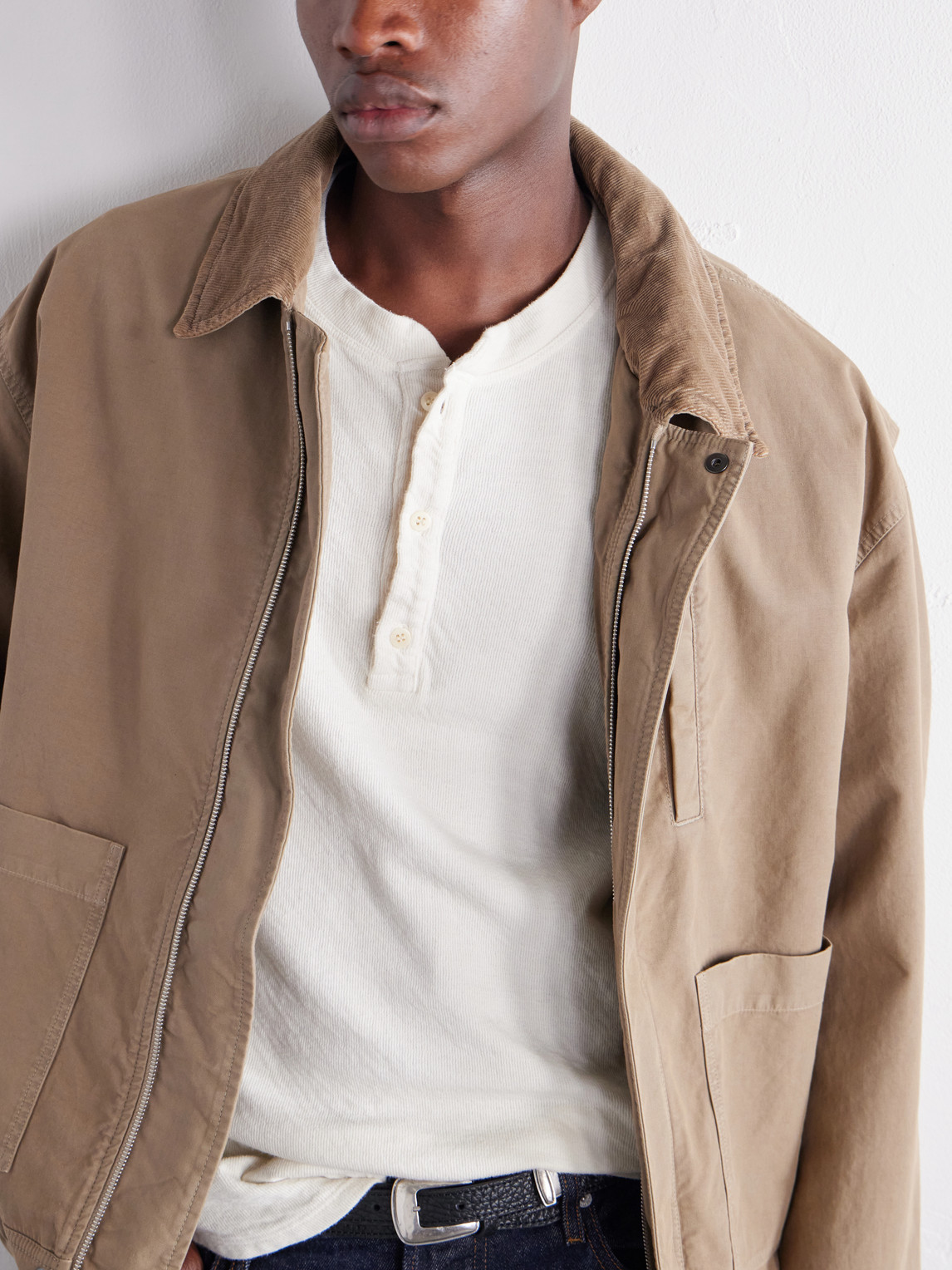 Garment-Dyed Ribbed Cotton-Jersey T-Shirt