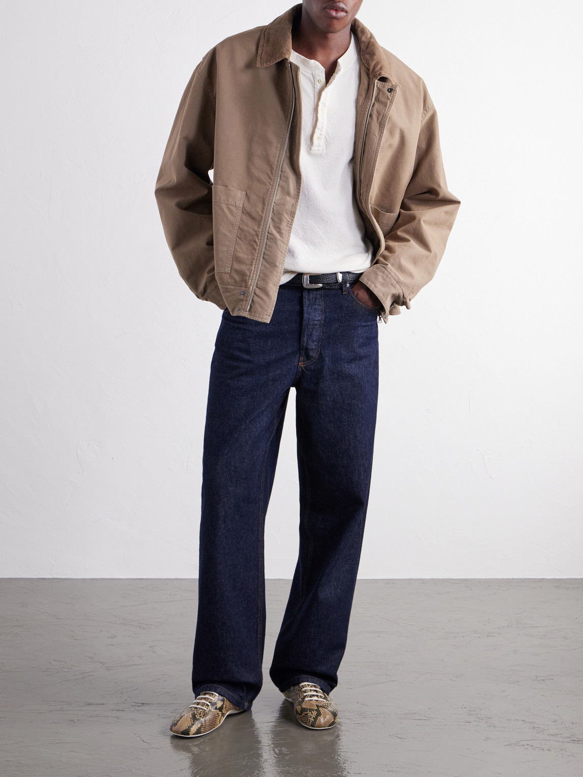 Garment-Dyed Ribbed Cotton-Jersey T-Shirt
