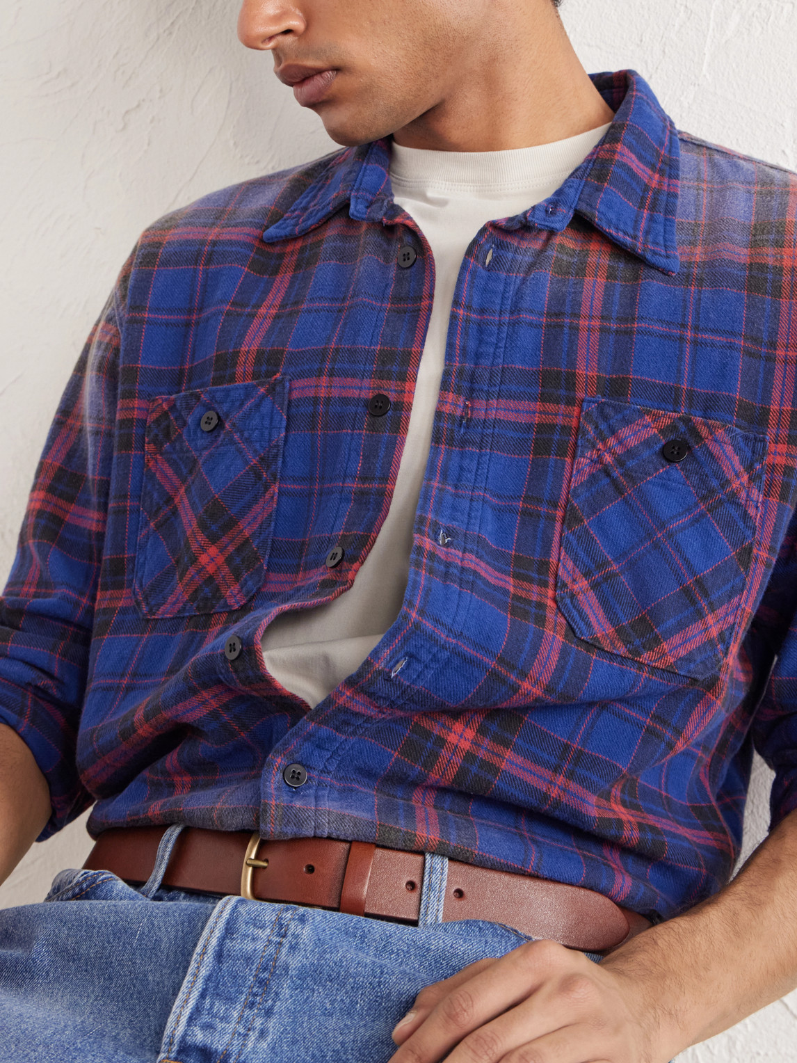 Checked Cotton-Flannel Shirt