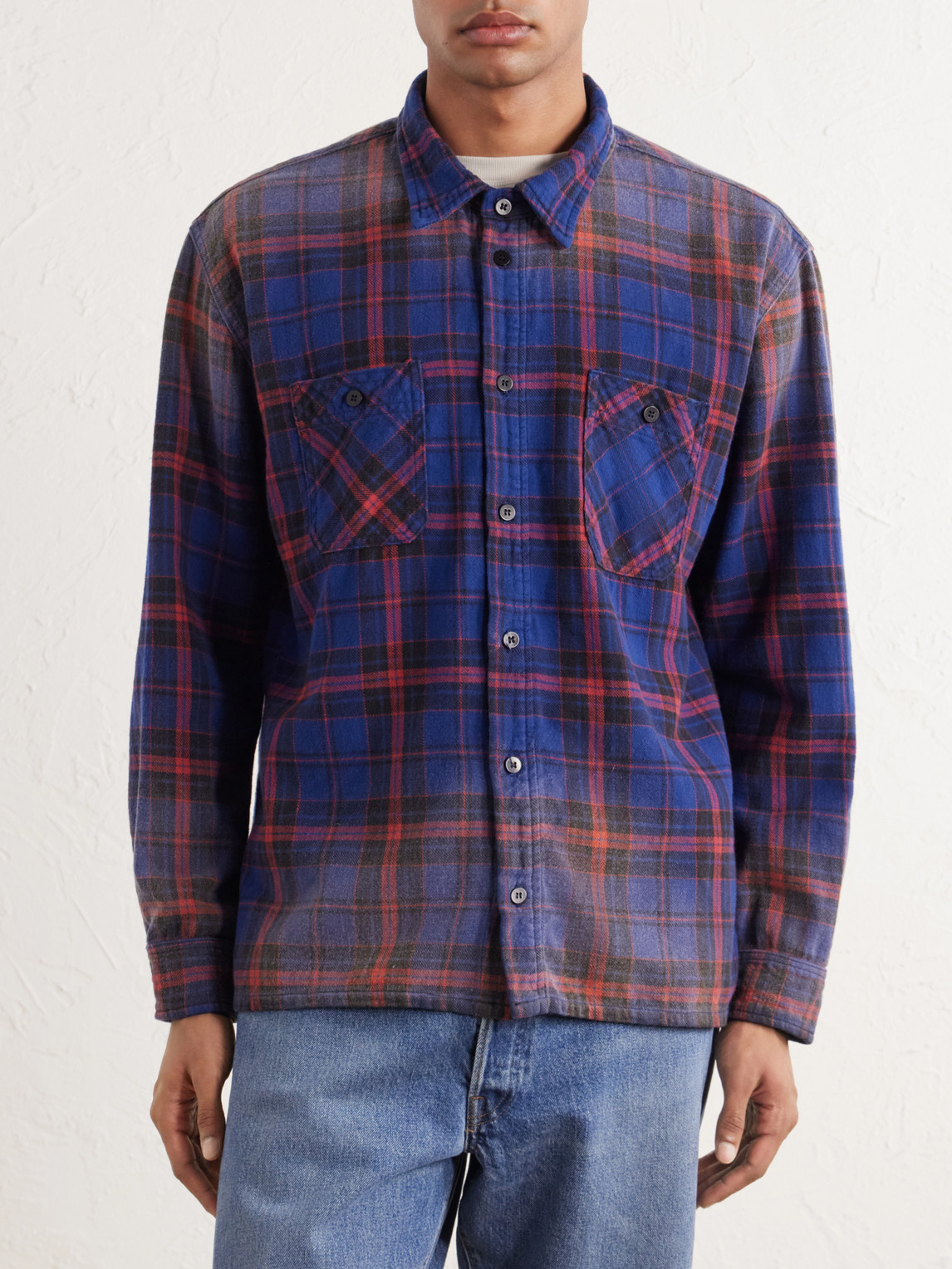Checked Cotton-Flannel Shirt