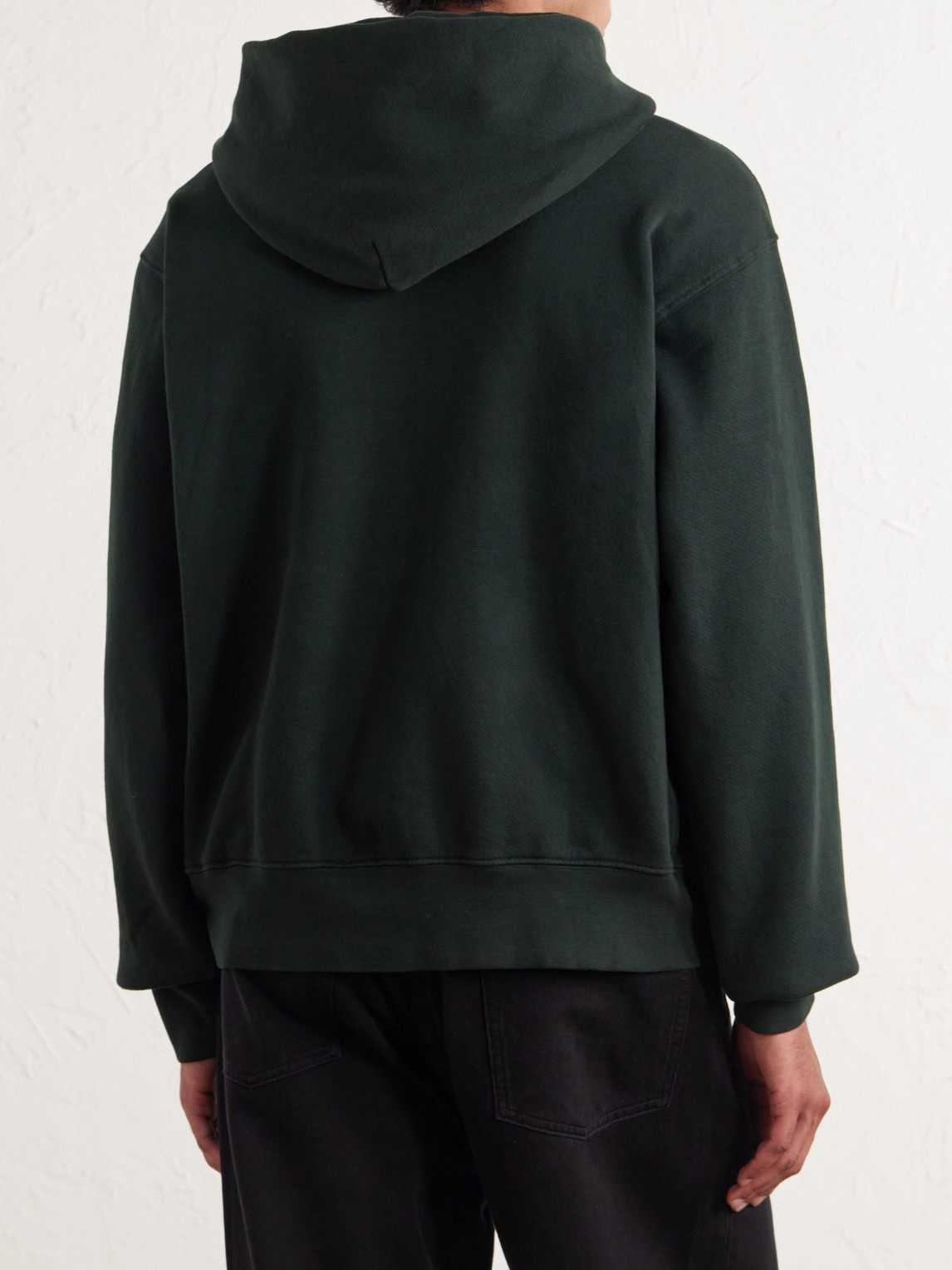 Garment-Dyed Cotton-Jersey Zip-Up Hoodie