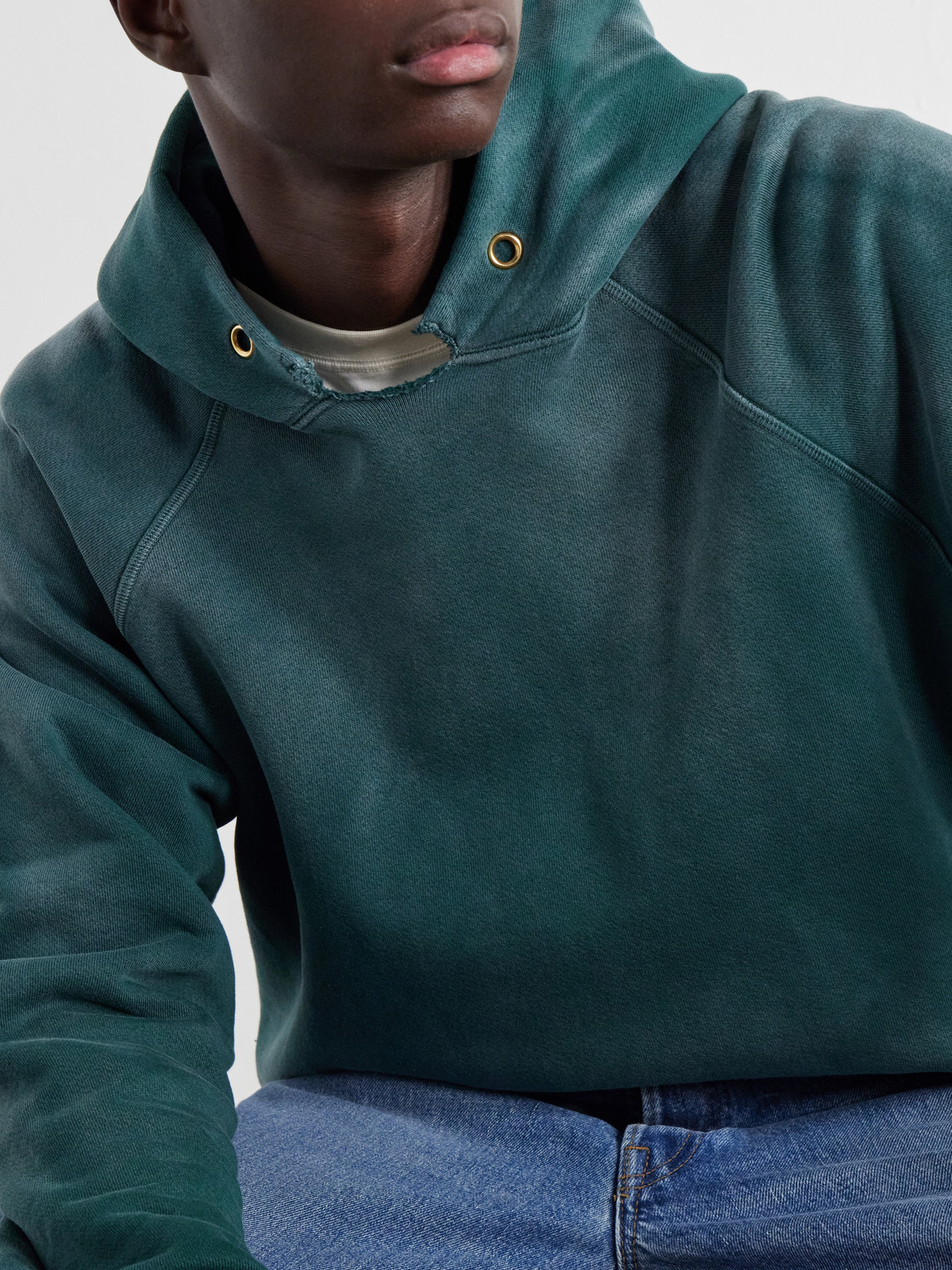 Cotton-Jersey Raglan Hoodie