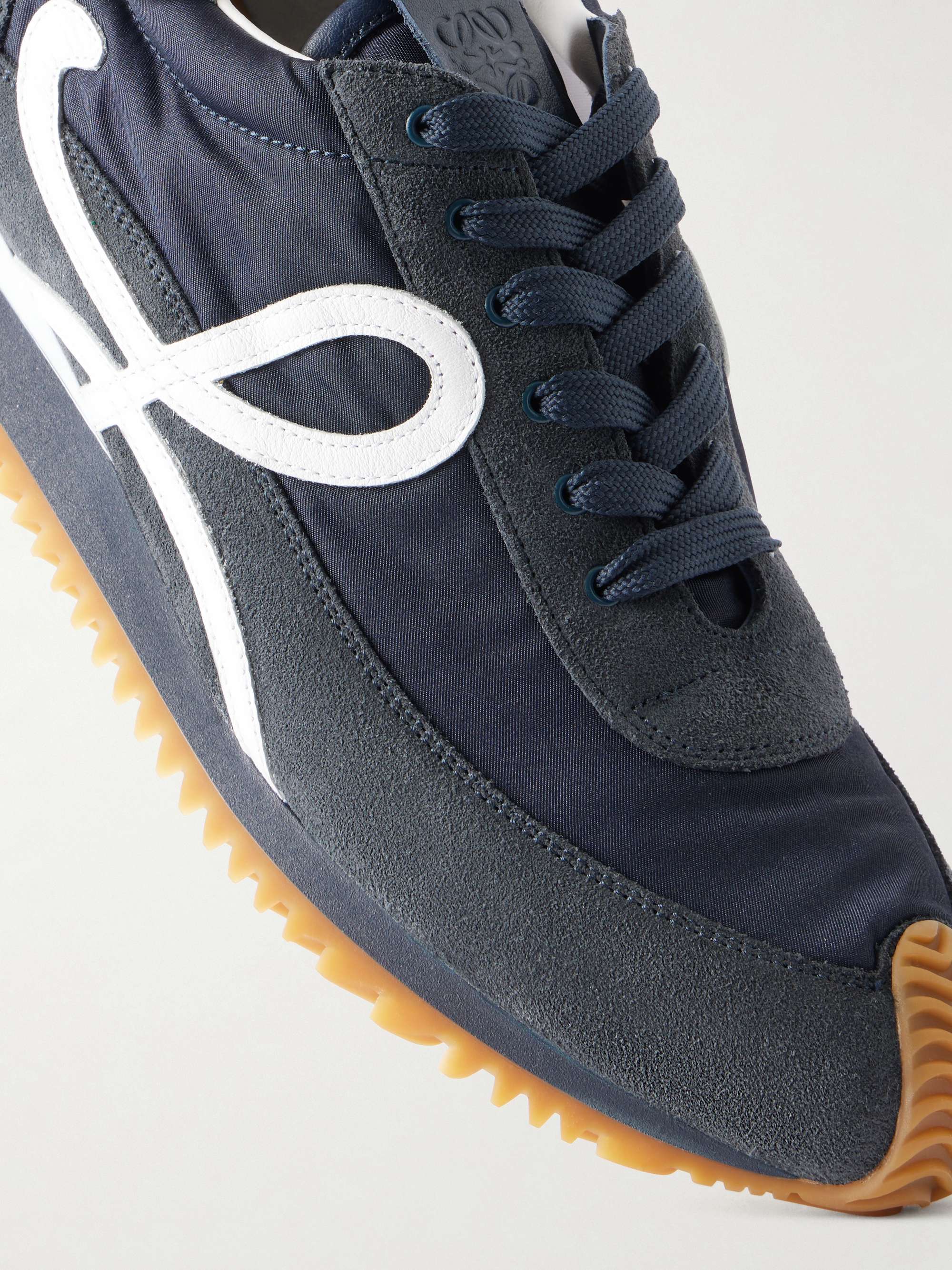 LOEWE Flow Runner 2.0 Suede-Trimmed Shell Sneakers for Men | MR PORTER