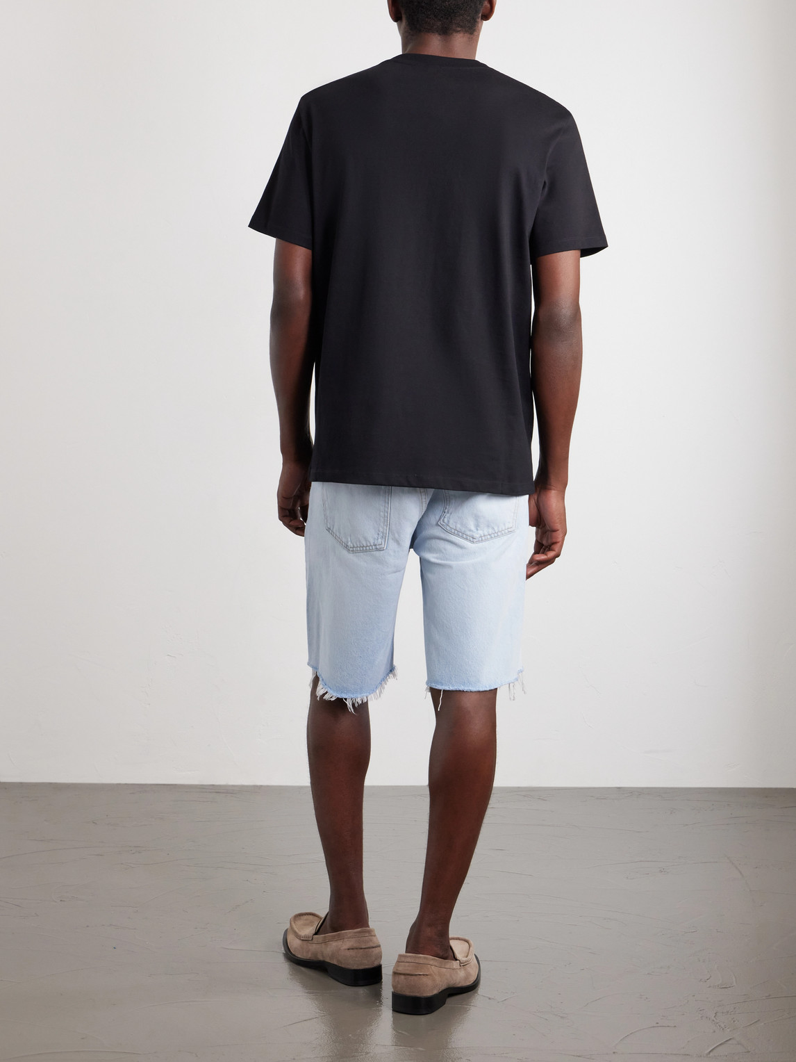 Anagram-Embroidered Cotton-Jersey T-Shirt
