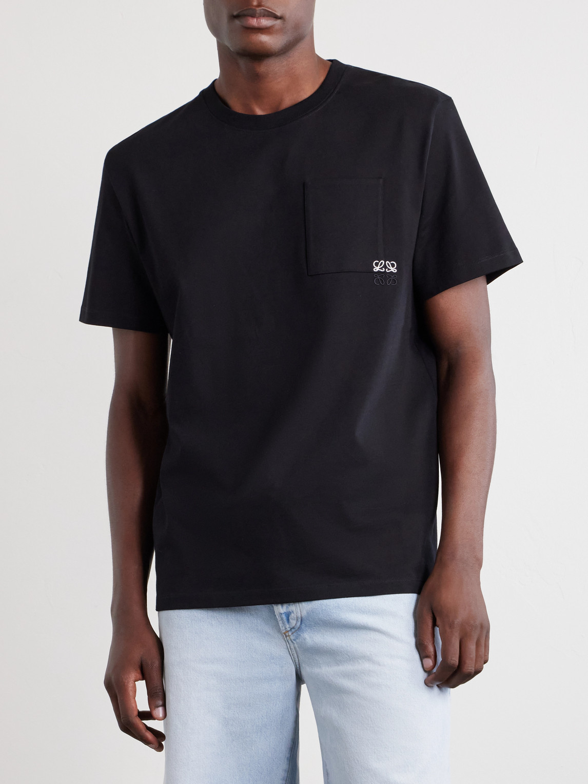 Anagram-Embroidered Cotton-Jersey T-Shirt