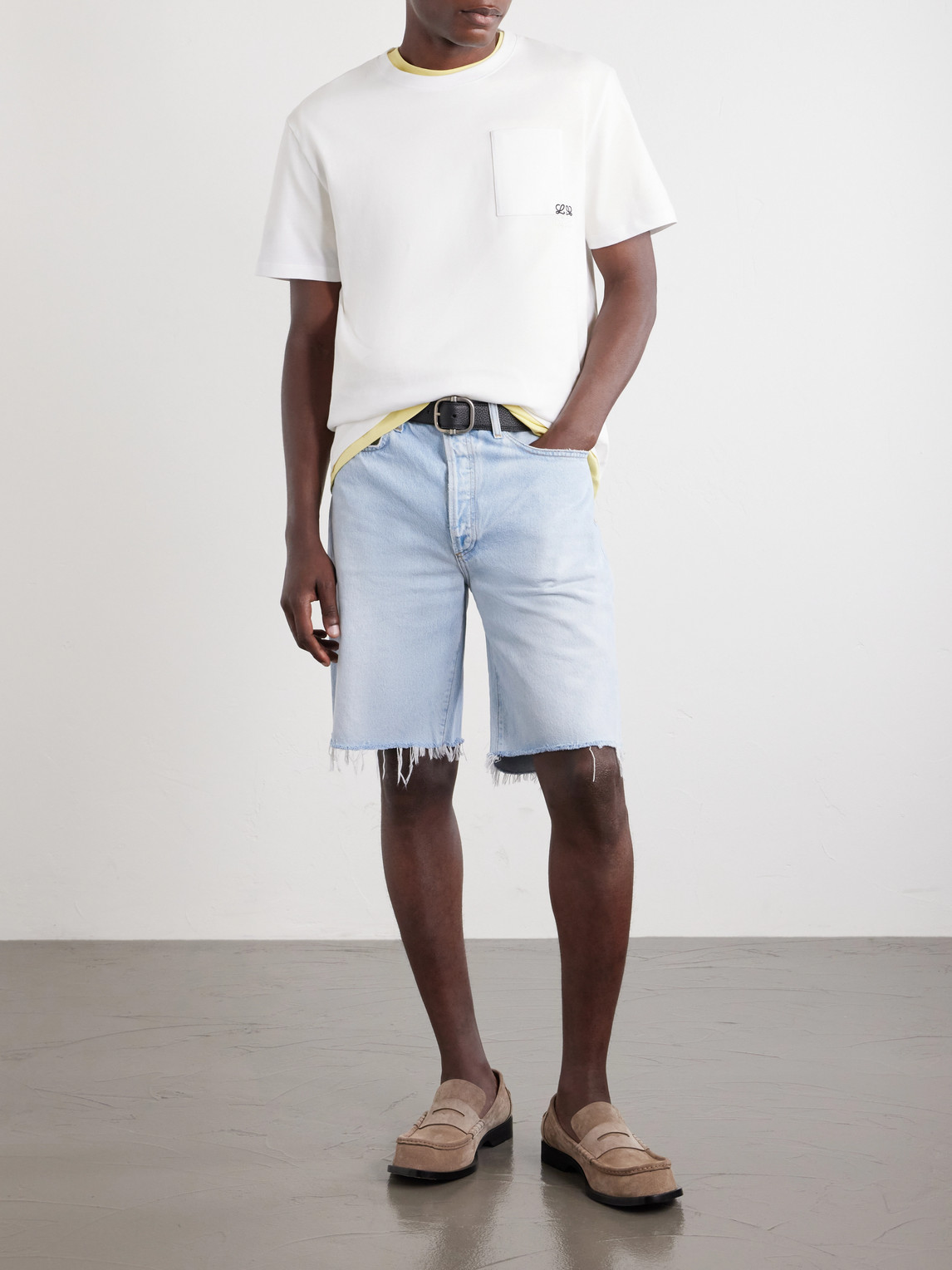 Anagram-Embroidered Cotton-Jersey T-Shirt