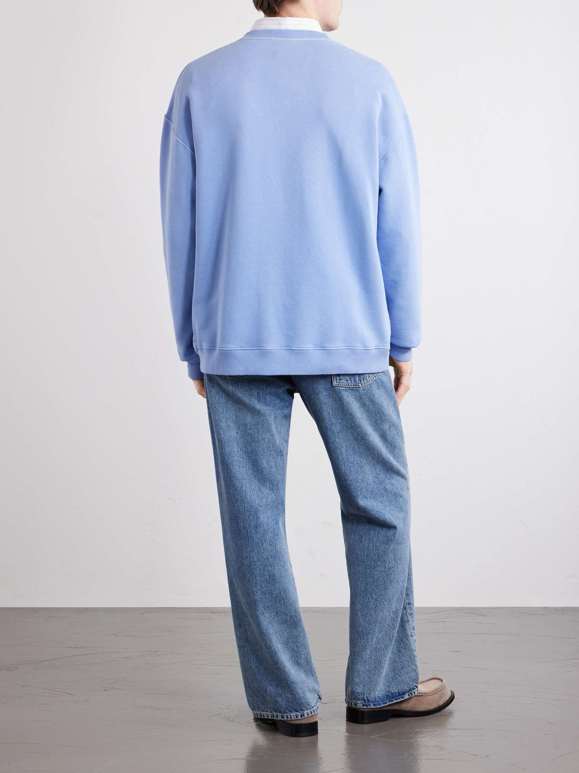 LOEWE Anagram-Embroidered Cotton-Jersey Sweatshirt for Men | MR PORTER