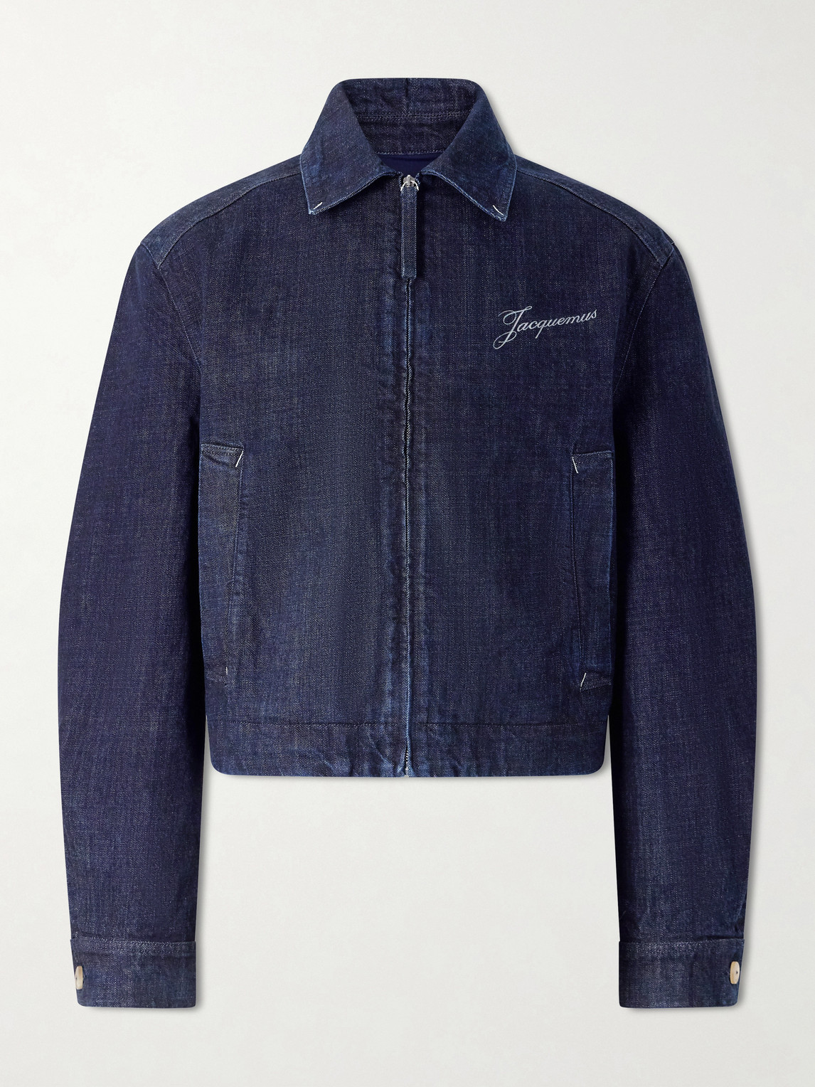Jacquemus La Veste De-Nîmes Logo-Embroidered Denim Jacket - Men