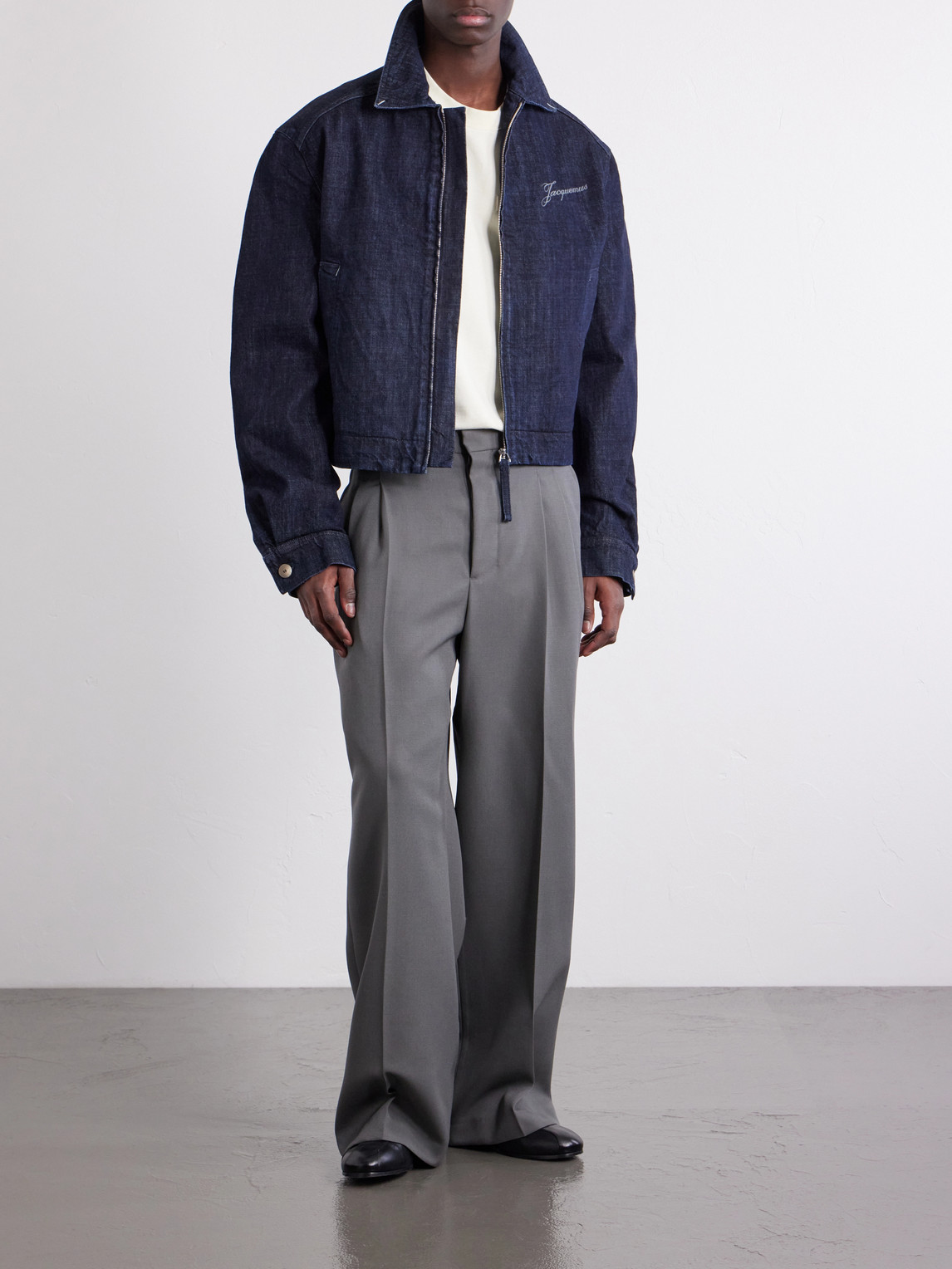 La Veste De-Nîmes Logo-Embroidered Denim Jacket