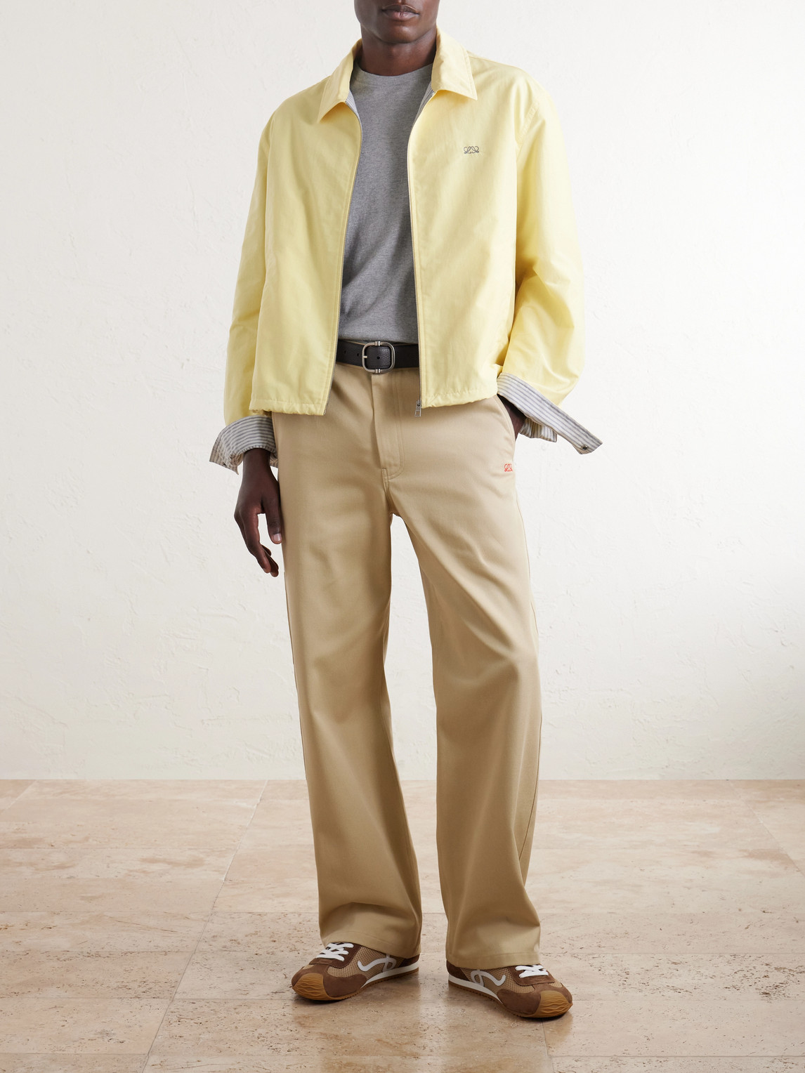 Logo-Embroidered Cotton-Blend Jacket