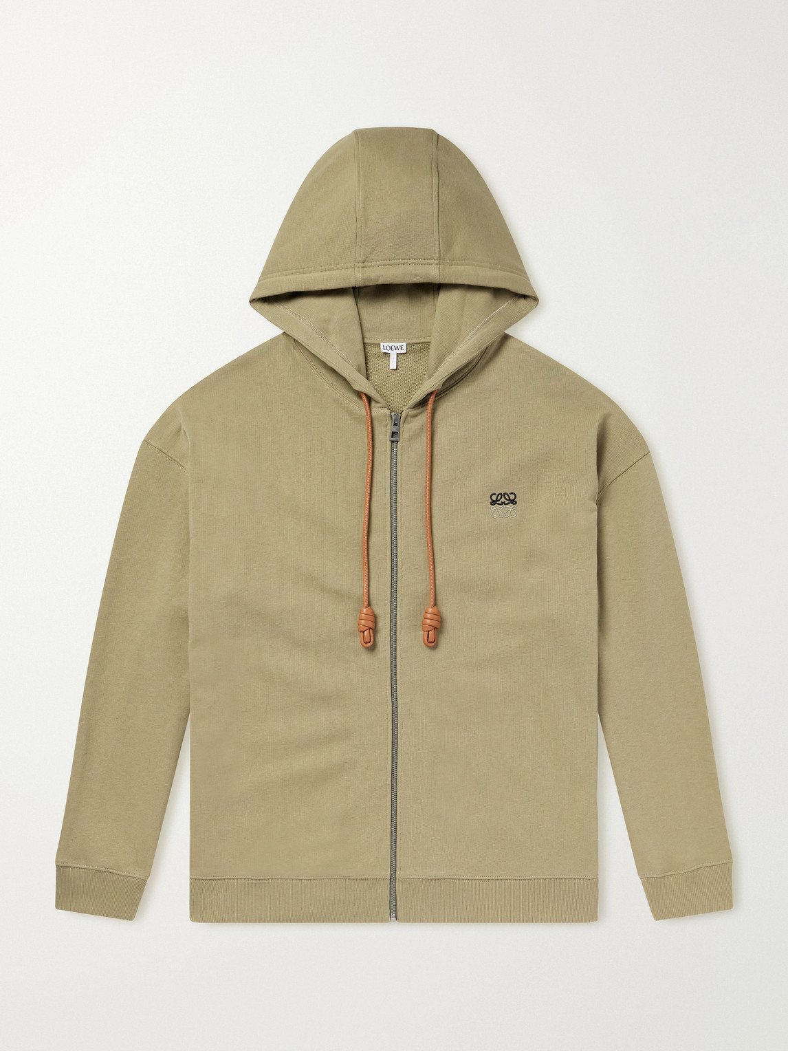 LOEWE – Anagram-Embroidered Cotton-Jersey Zip-Up Hoodie