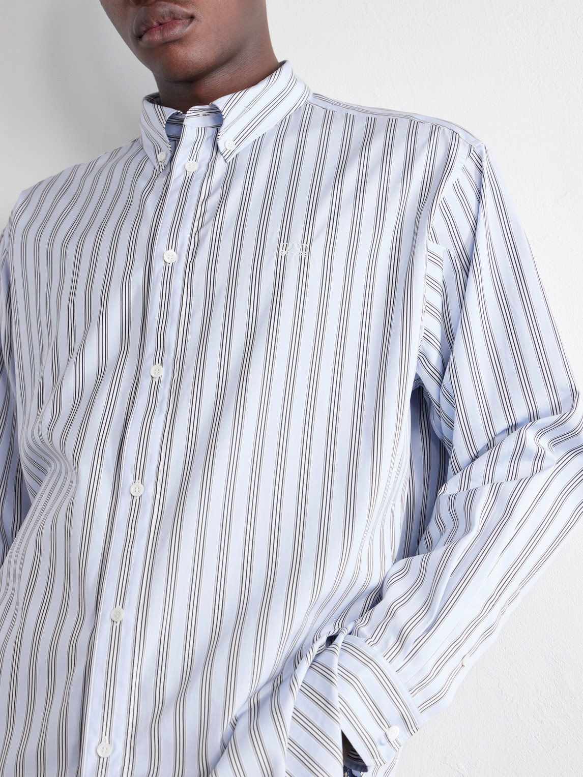 Striped Cotton-Poplin Shirt