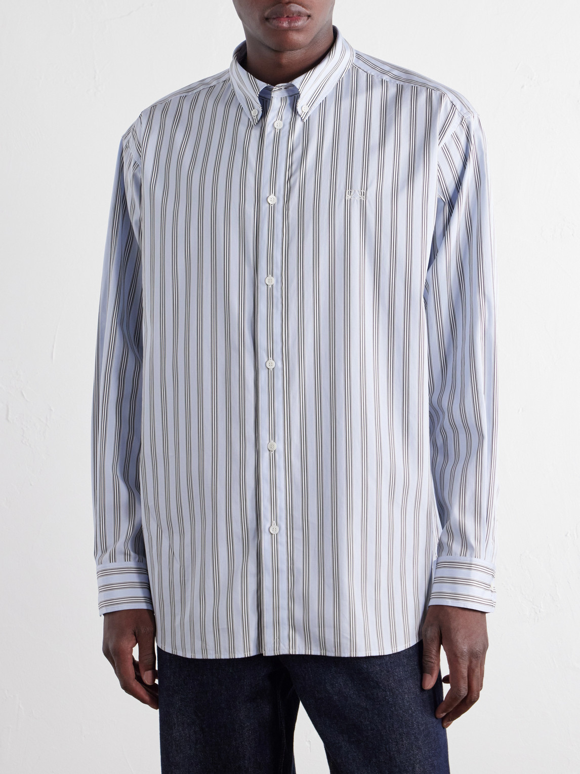 Striped Cotton-Poplin Shirt
