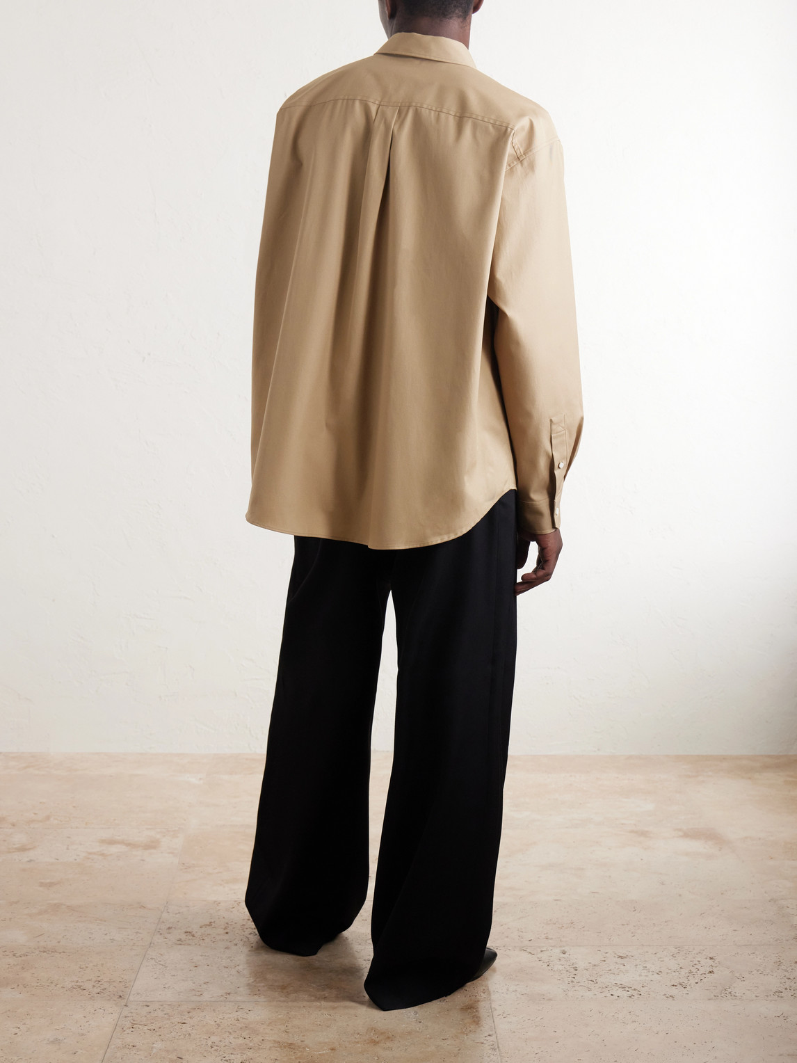Anagram-Embroidered Cotton Shirt