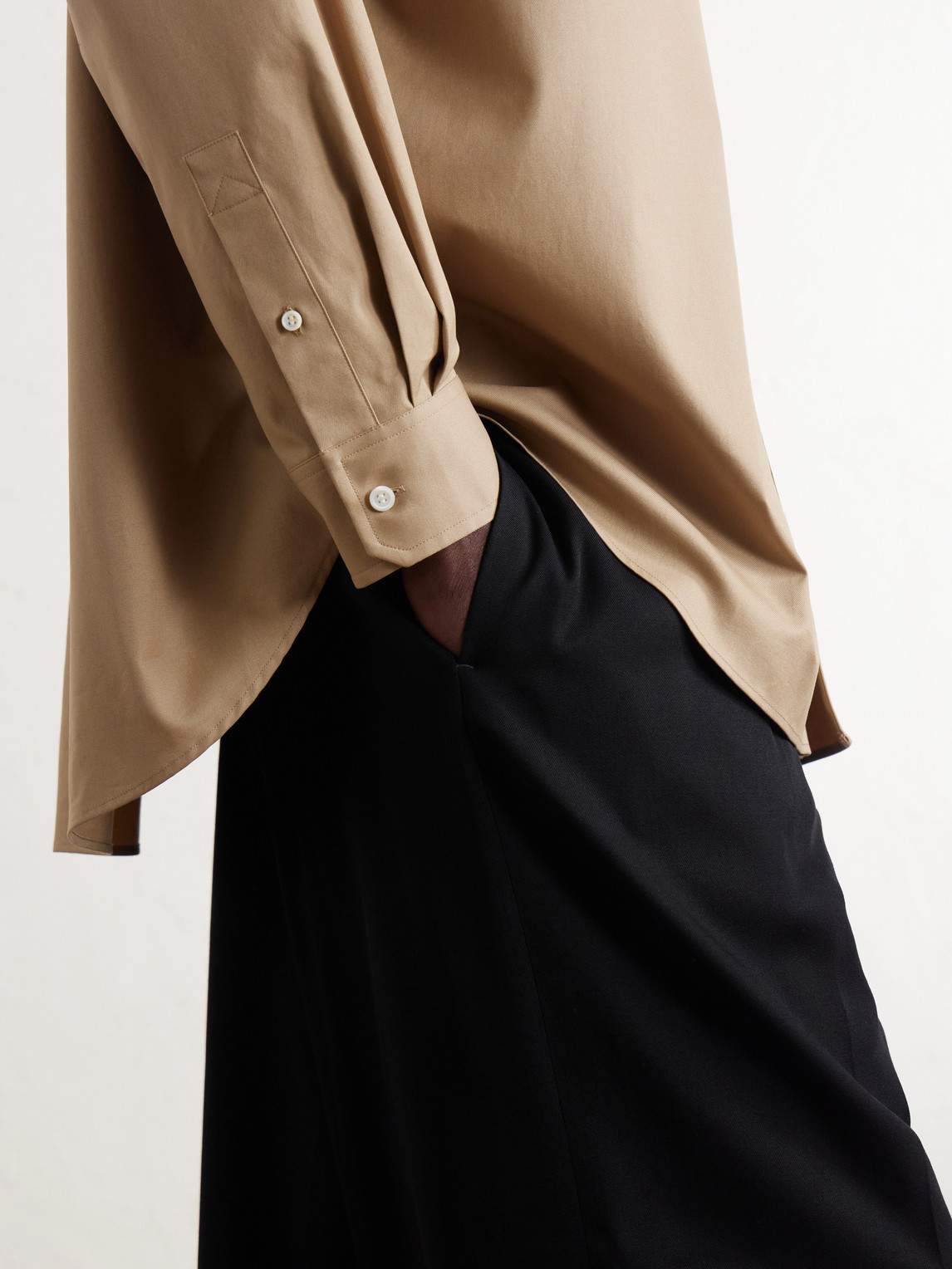 Anagram-Embroidered Cotton Shirt