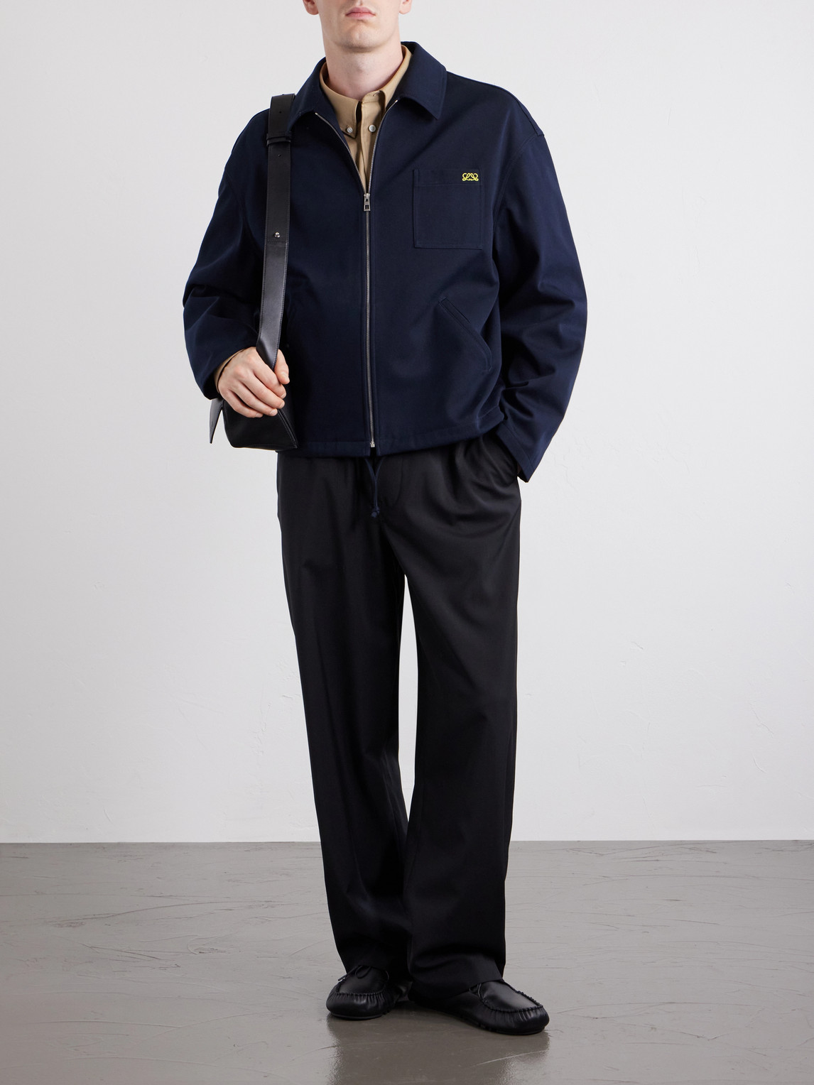 Logo-Embroidered Cotton-Twill Jacket