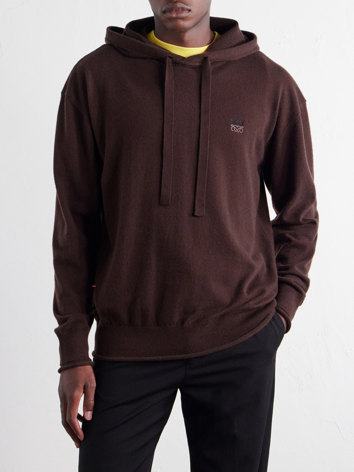 Anagram-Embroidered Cotton-Blend Hoodie