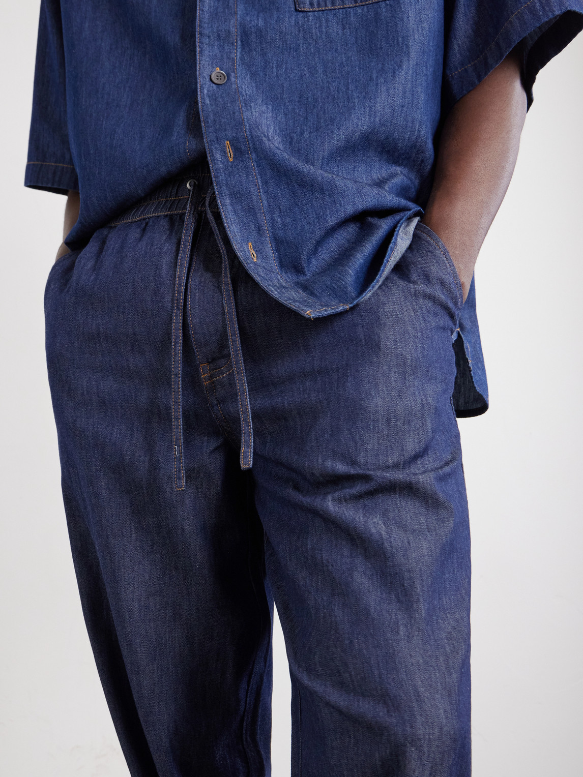 Anagram-Detailed Wide-Leg Jeans