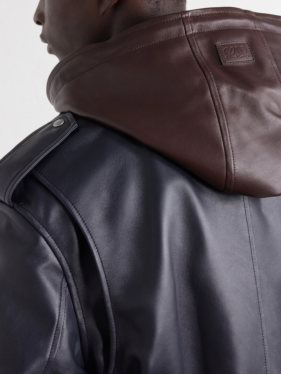 Hooded Jacket Leather