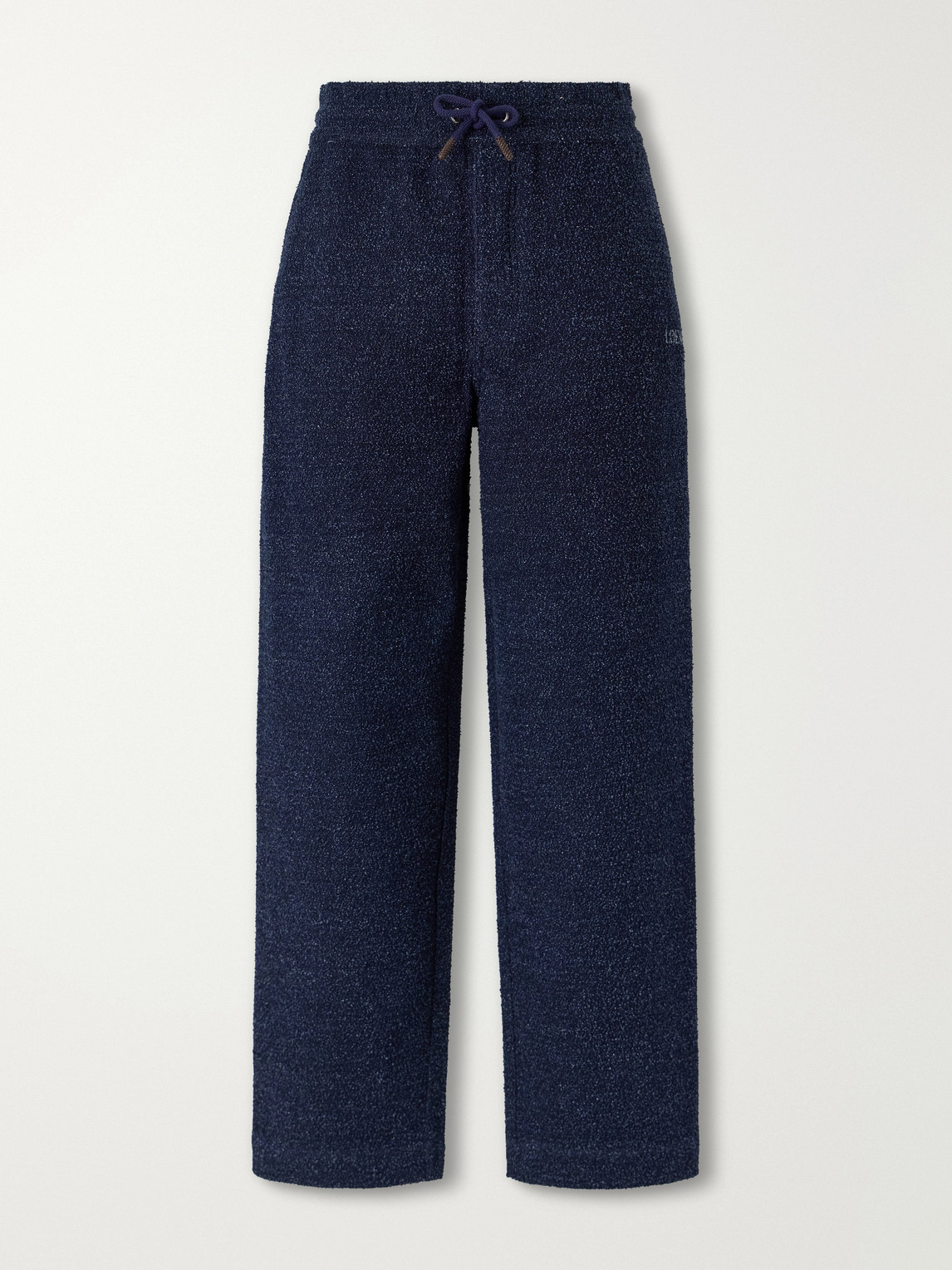 LOEWE – Wide-Leg Cotton-Blend Terry Drawstring Trousers