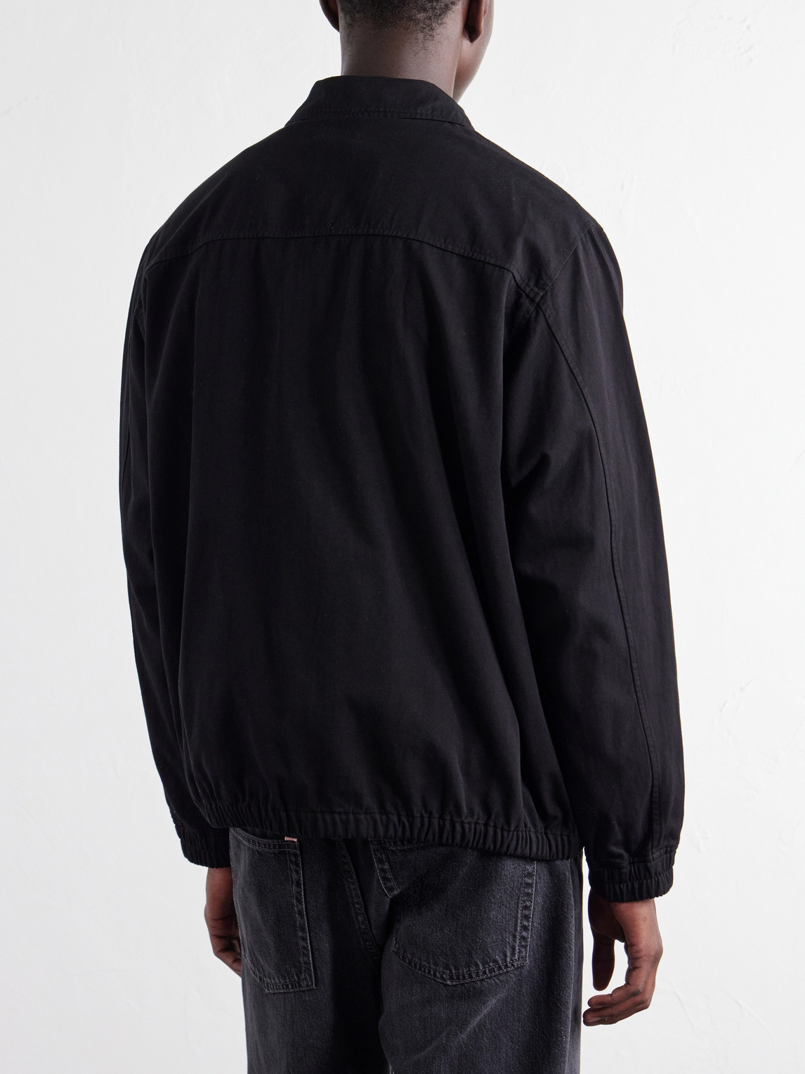 Harrington Garment-Dyed Cotton-Gabardine Jacket