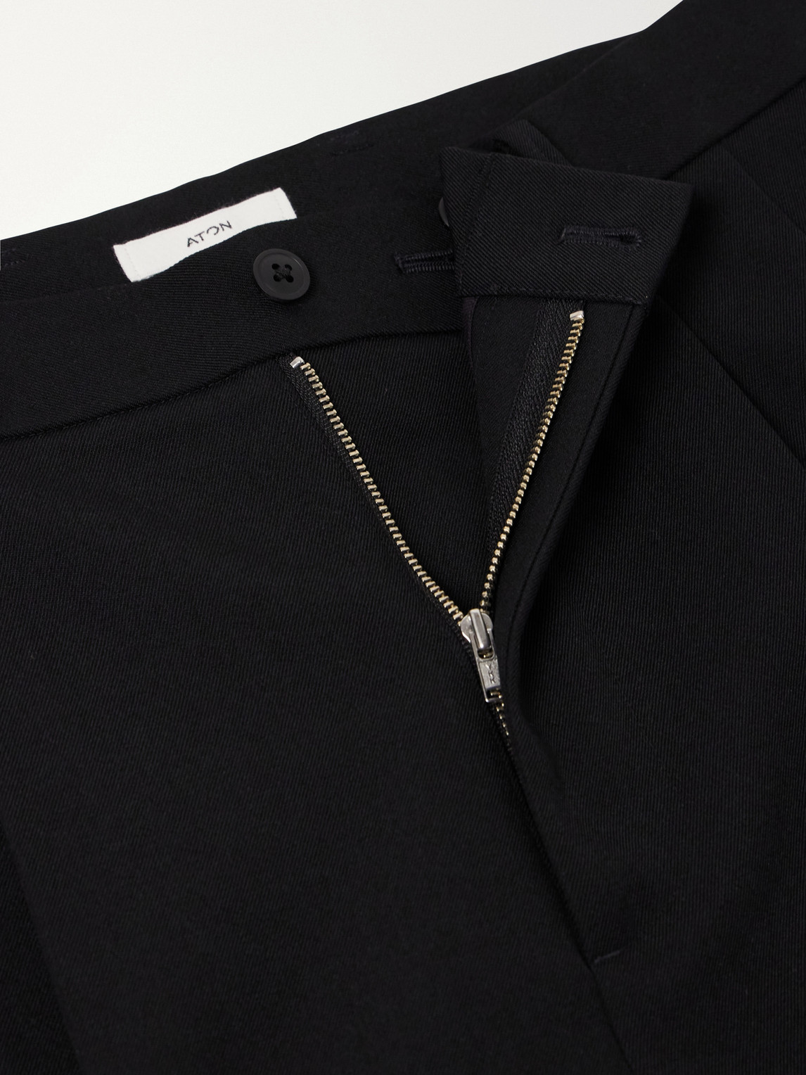 Pleated Tapered Wool-Twill Suit Trousers