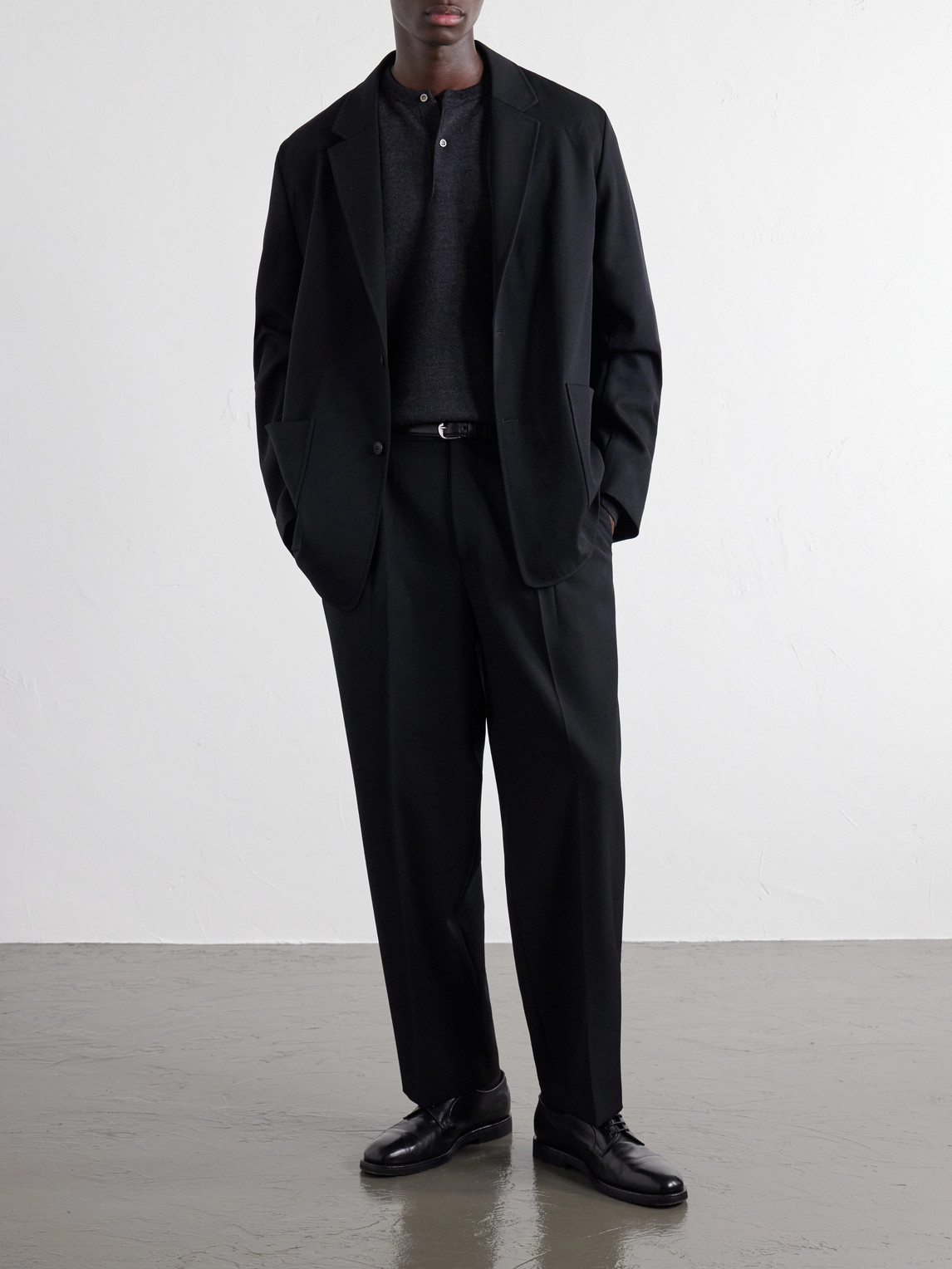 Pleated Tapered Wool-Twill Suit Trousers