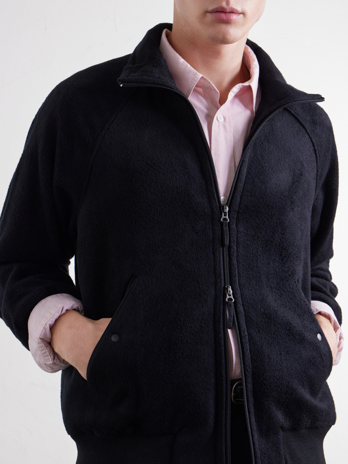 And Wool-Blend Fleece Jacket