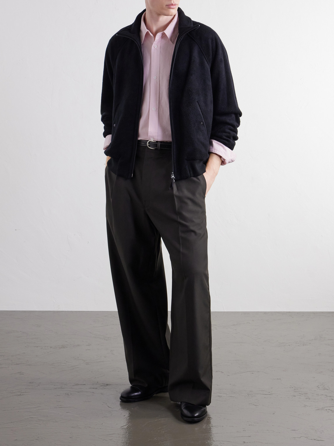 And Wool-Blend Fleece Jacket