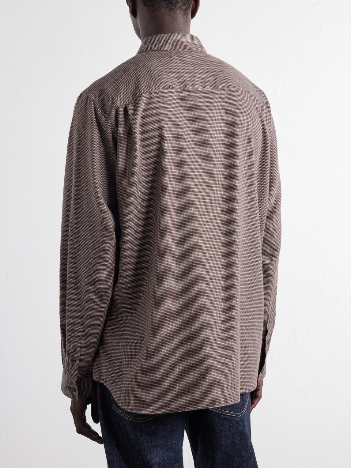 Checked Cotton And Yak-Blend Shirt