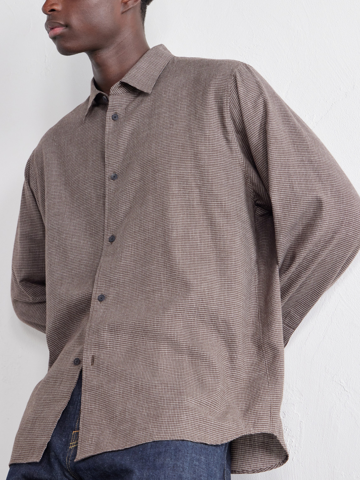 Checked Cotton And Yak-Blend Shirt