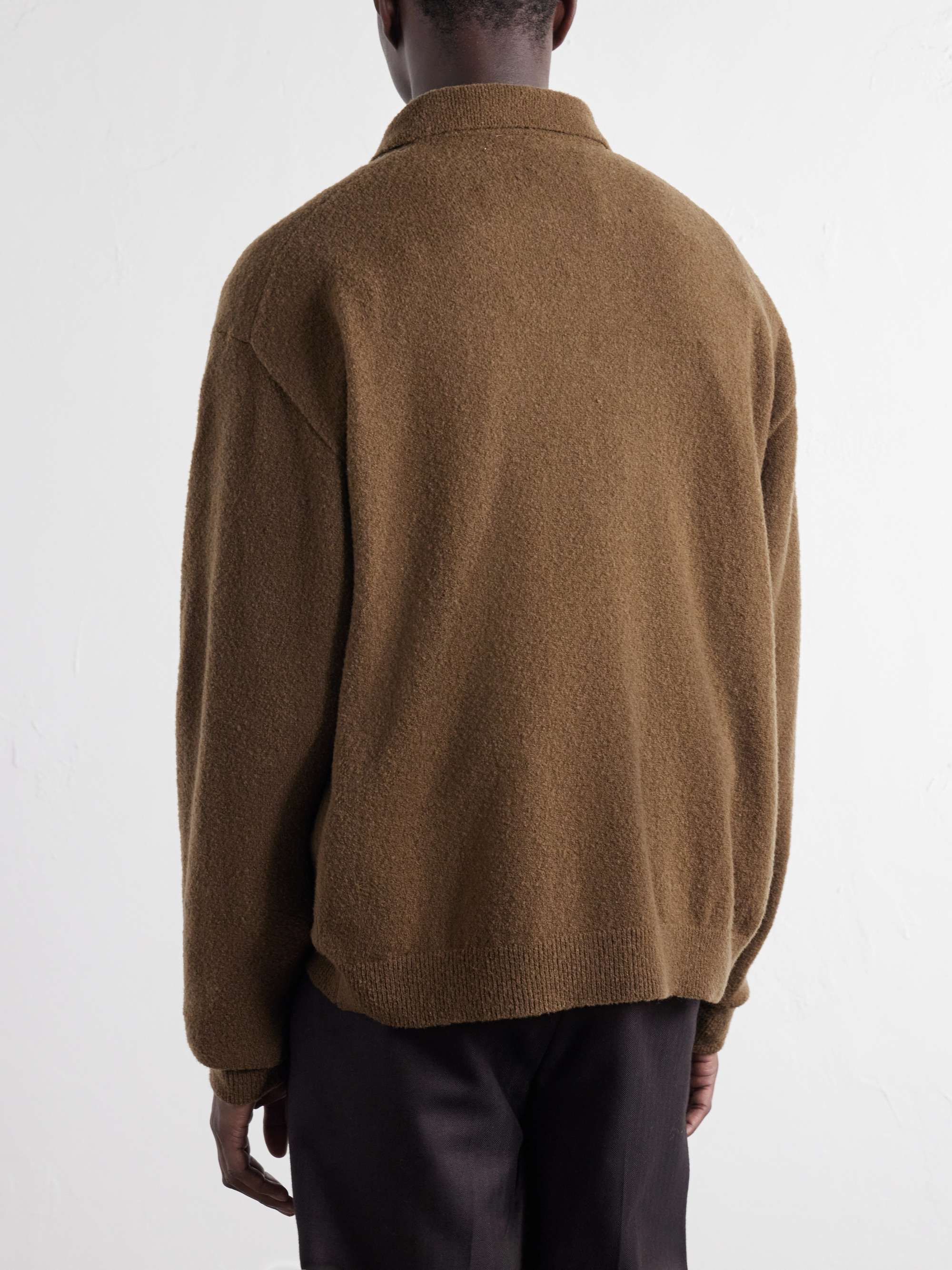 ATON Wool-Blend Half-Zip Polo Sweater for Men | MR PORTER US