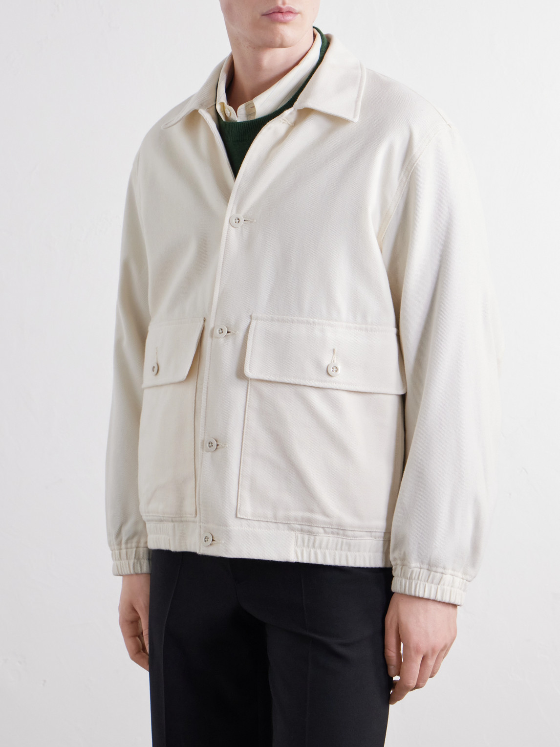 Wool And Cotton-Blend Twill Jacket